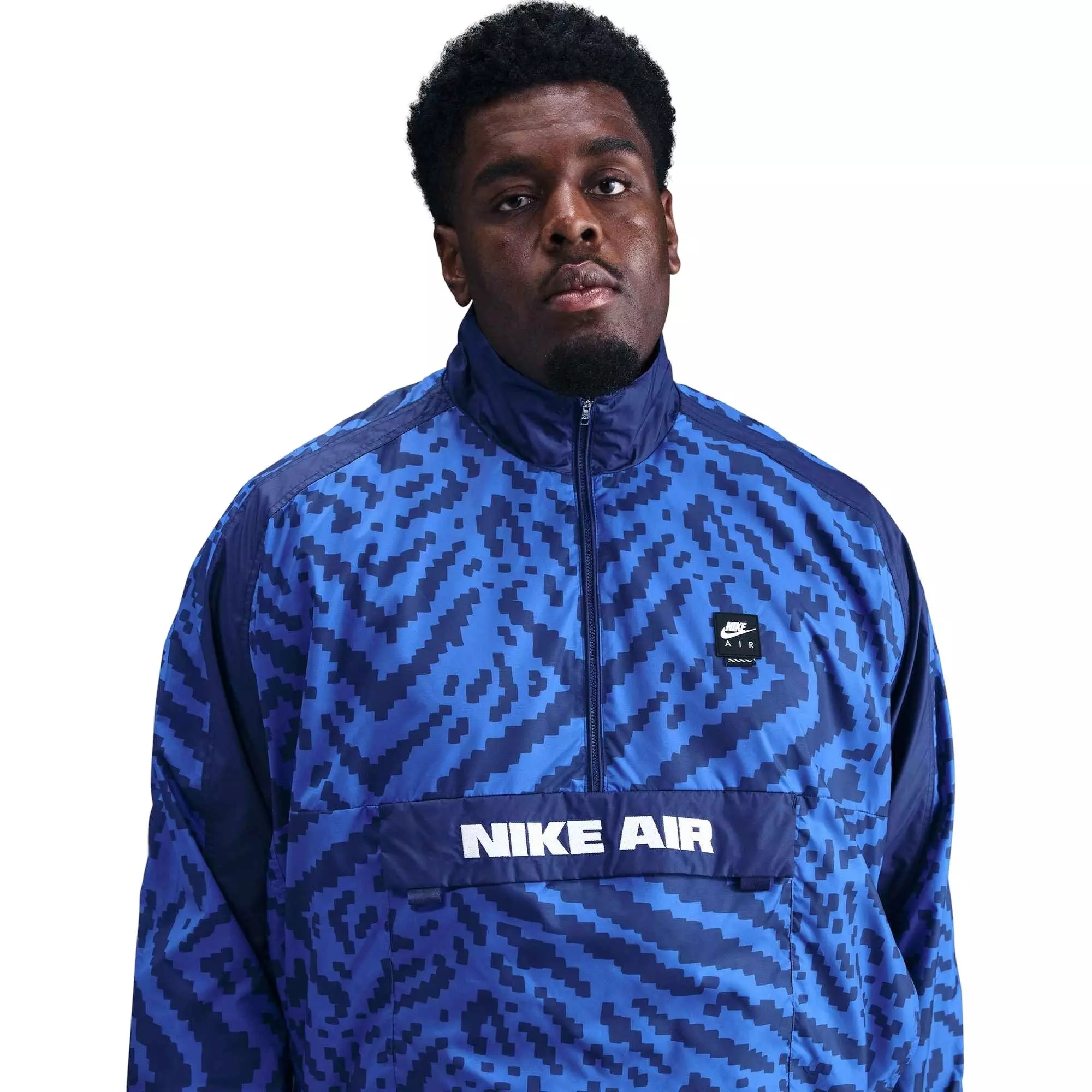 Nike Air Men's 1/2-Zip AOP Jacket - BLUE