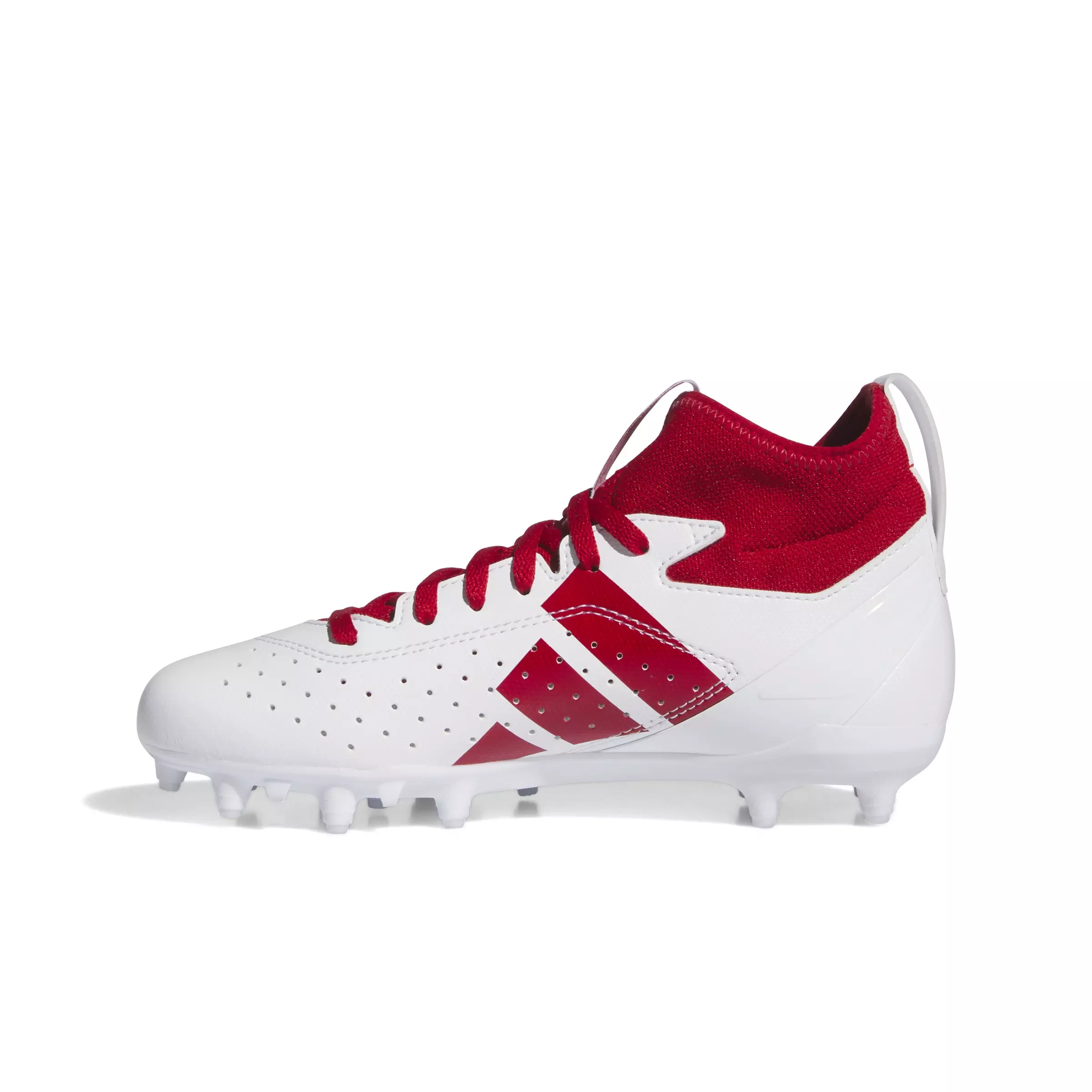 adidas Adizero Impact.2 "Ftwr White/Team Power Red 2/Ftwr White" Grade School Boys' Football Cleat - WHITE/RED/WHITE
