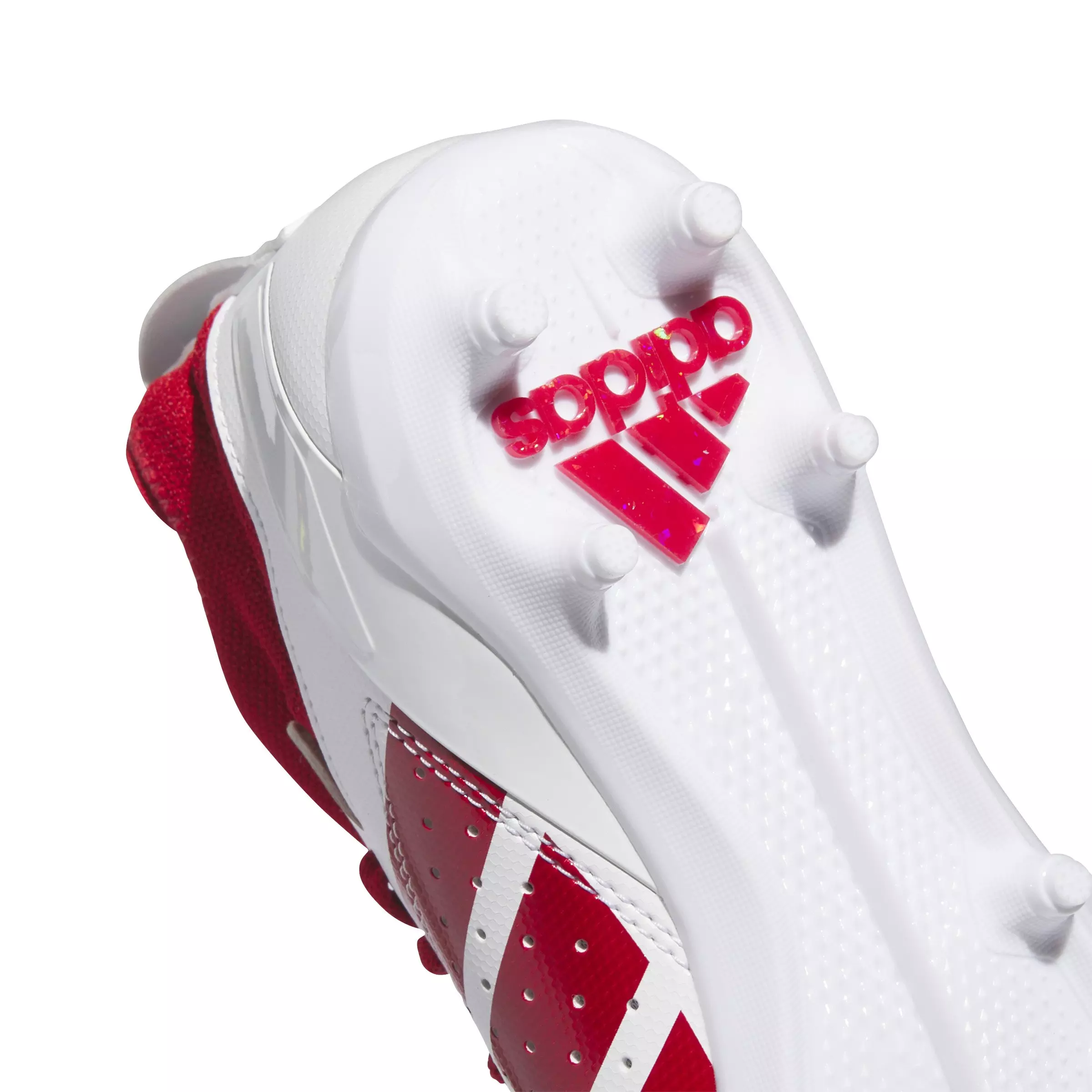 adidas Adizero Impact.2 "Ftwr White/Team Power Red 2/Ftwr White" Grade School Boys' Football Cleat - WHITE/RED/WHITE
