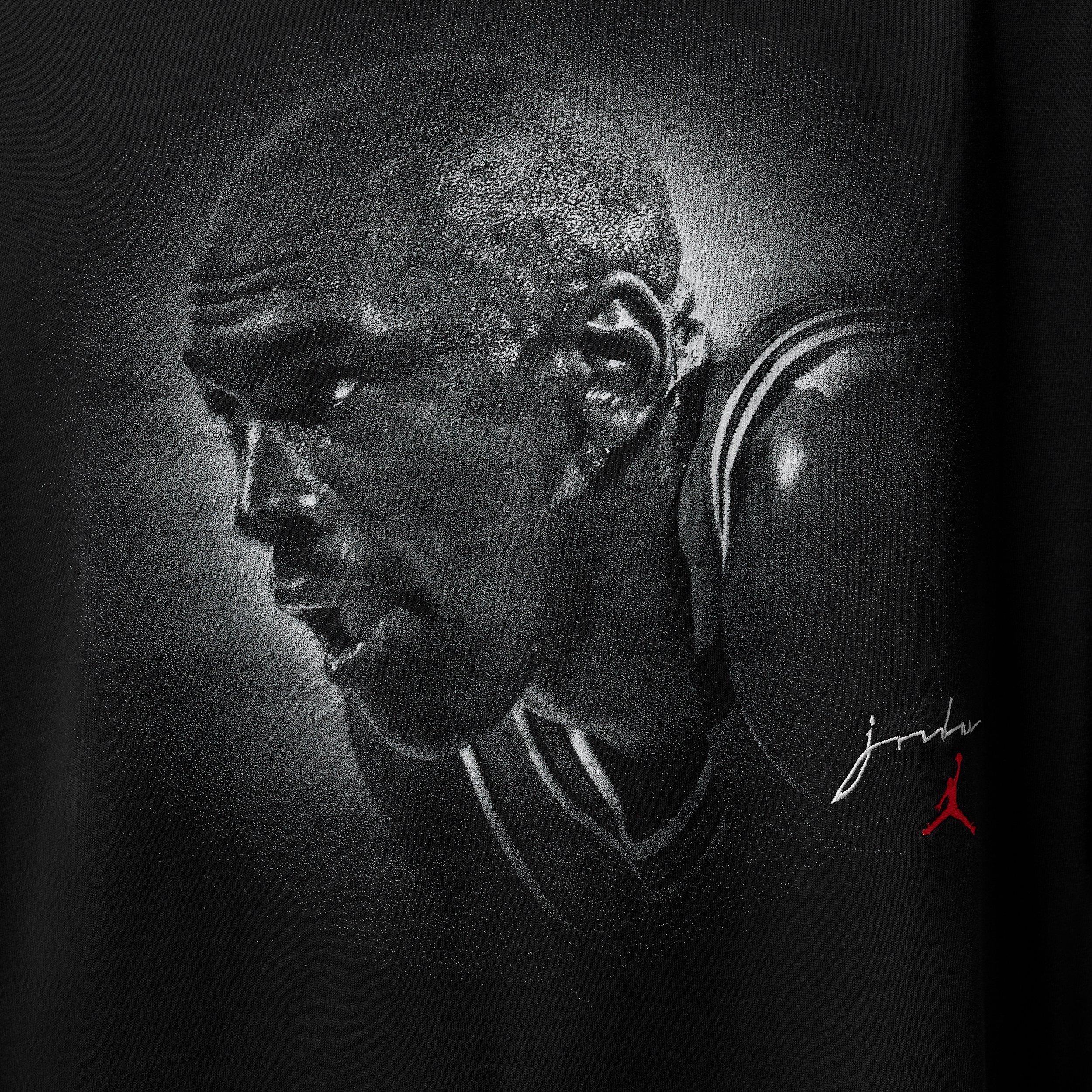 Jordan Men's Flight Essentials Big Face Graphic T-Shirt - BLACK Thumbnail View 4