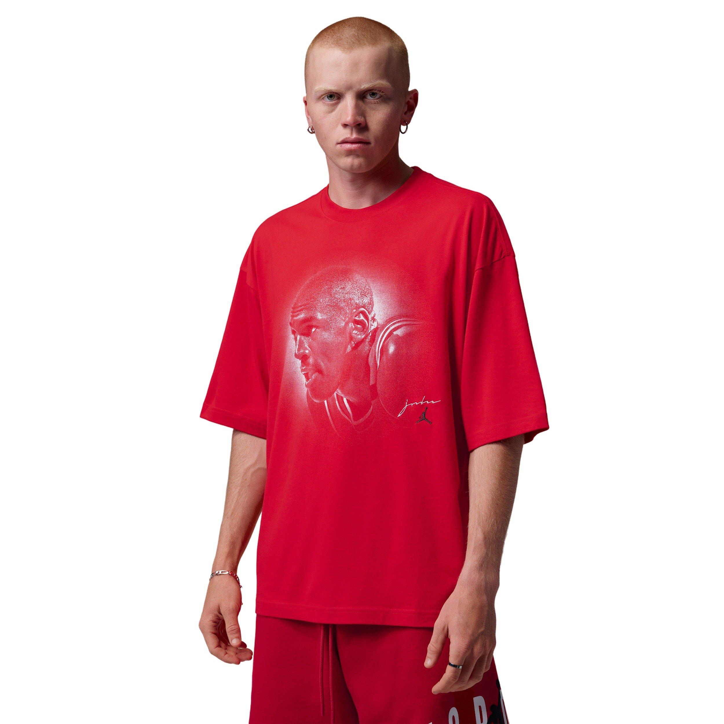 Jordan Men's Flight Essentials Big Face Graphic T-Shirt - RED Thumbnail View 1