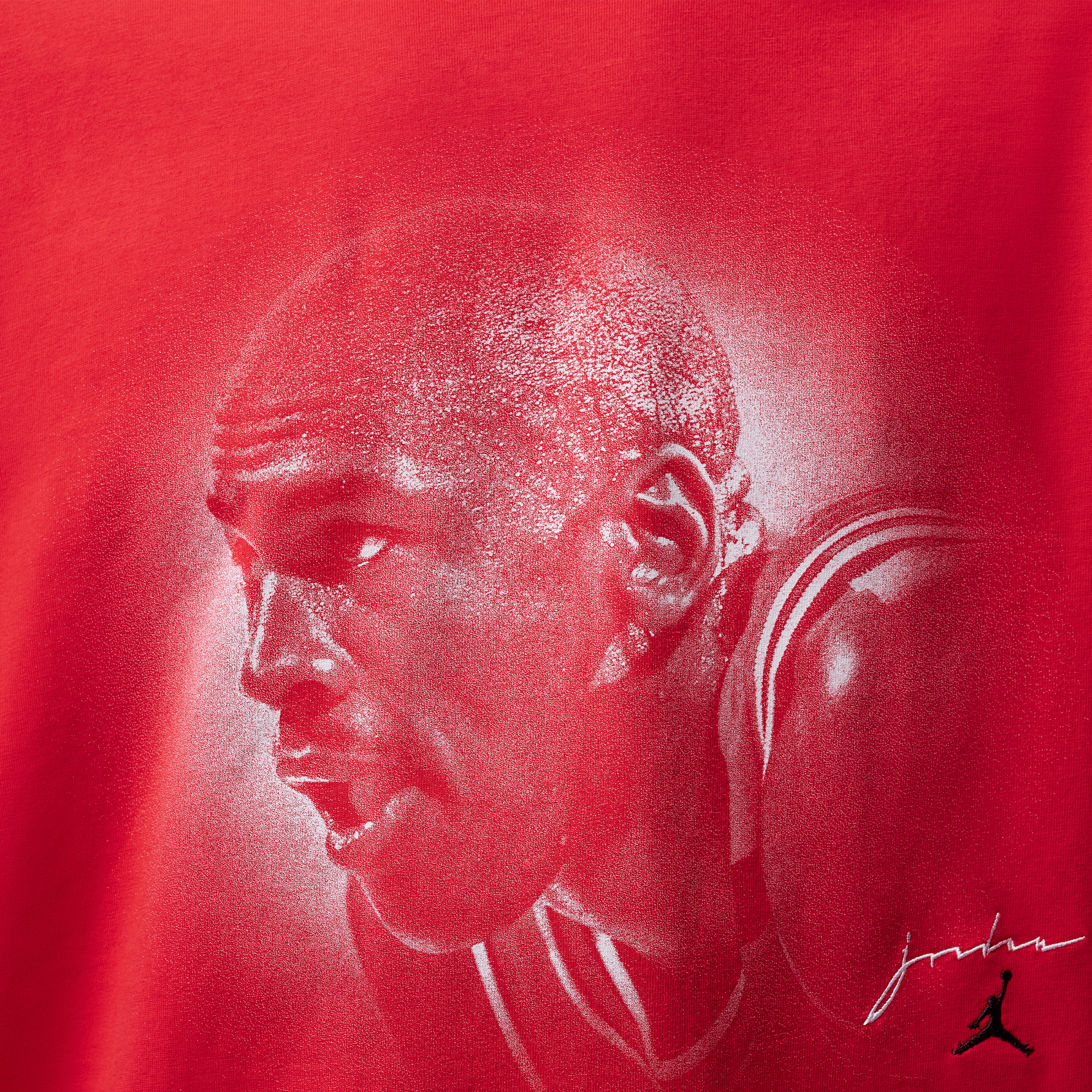 Jordan Men's Flight Essentials Big Face Graphic T-Shirt - RED Thumbnail View 4
