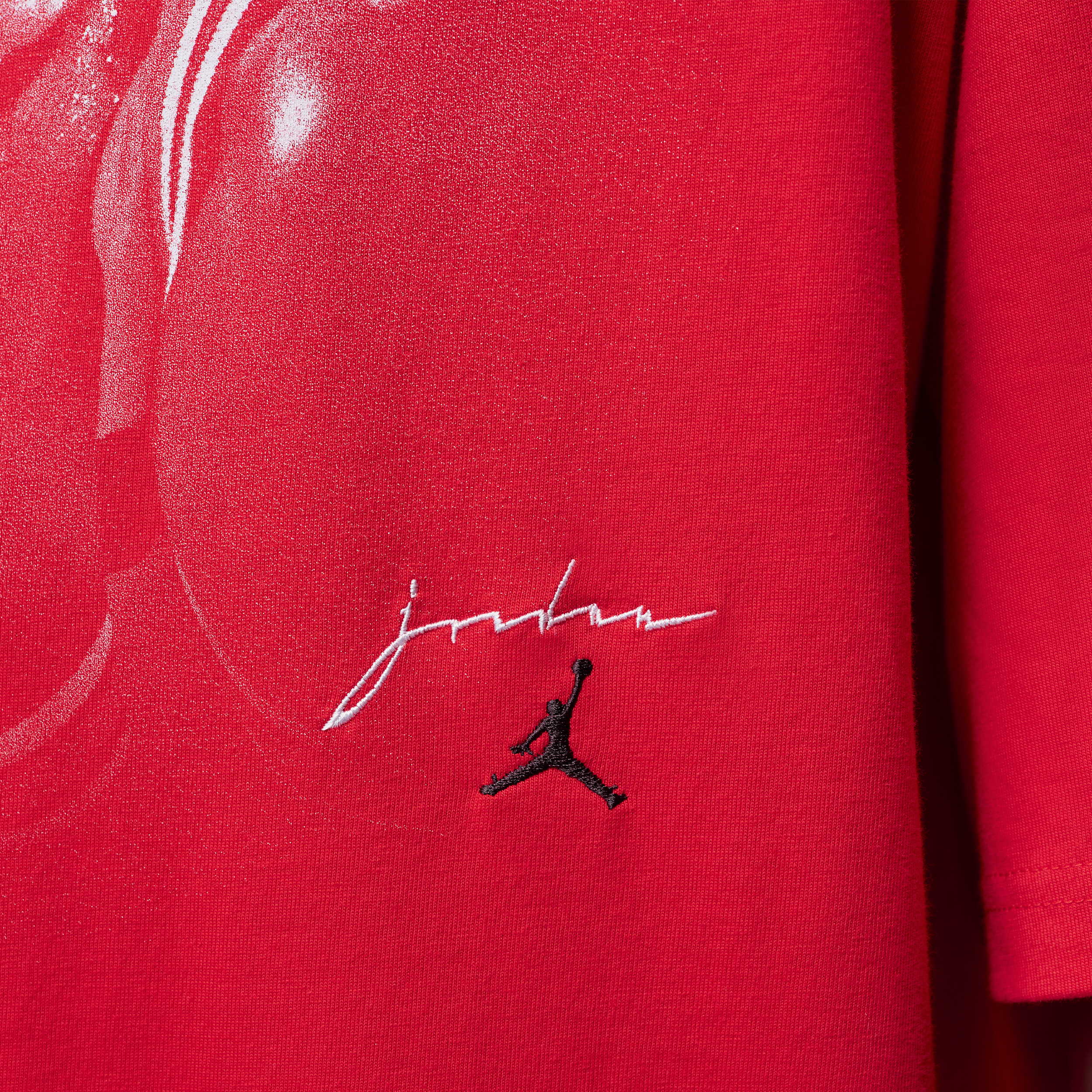 Jordan Men's Flight Essentials Big Face Graphic T-Shirt - RED Thumbnail View 5