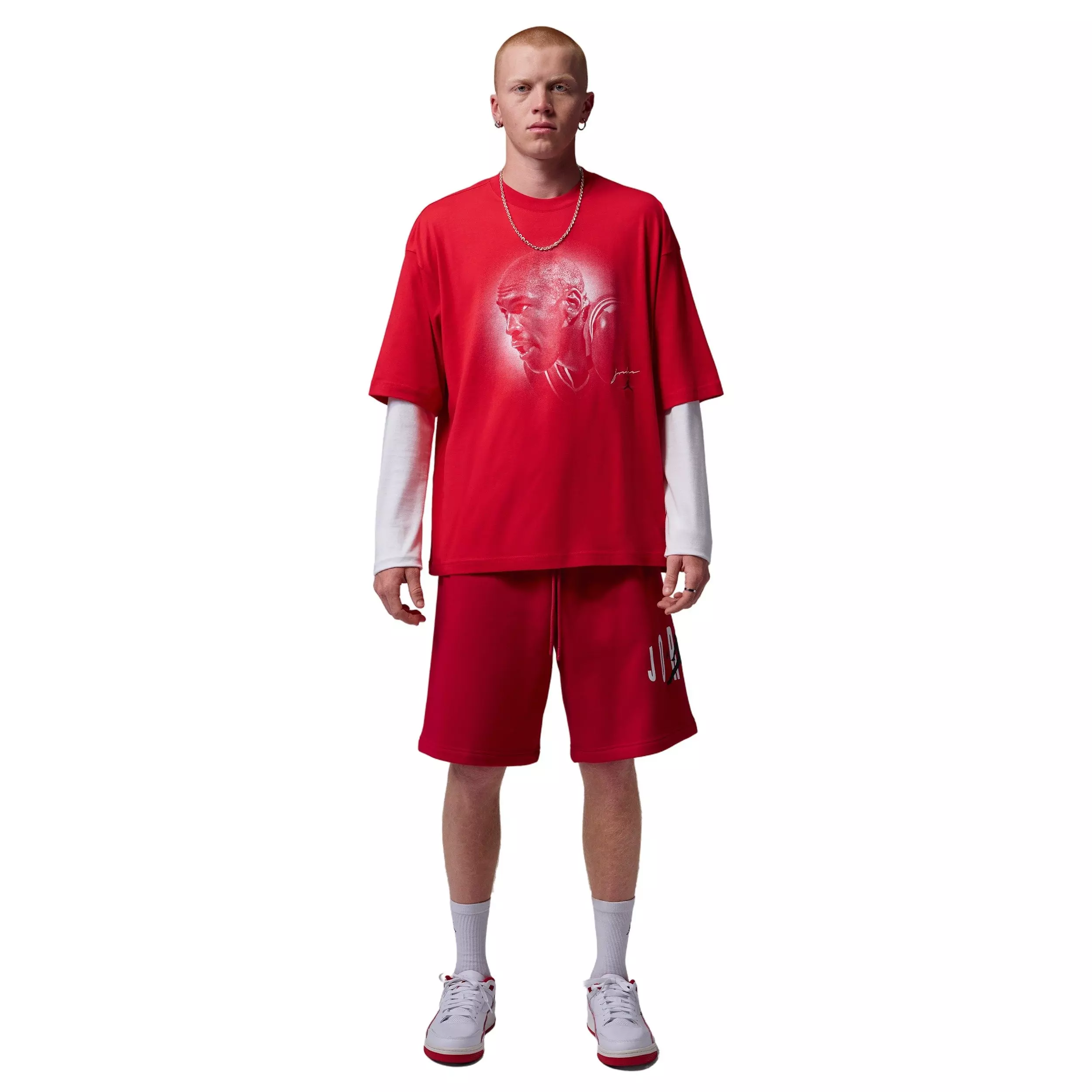 Jordan Men's Flight Essentials Big Face Graphic T-Shirt - RED