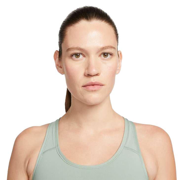 Nike Women's Green Dri-FIT Swoosh Medium-Support 1-Piece Padded