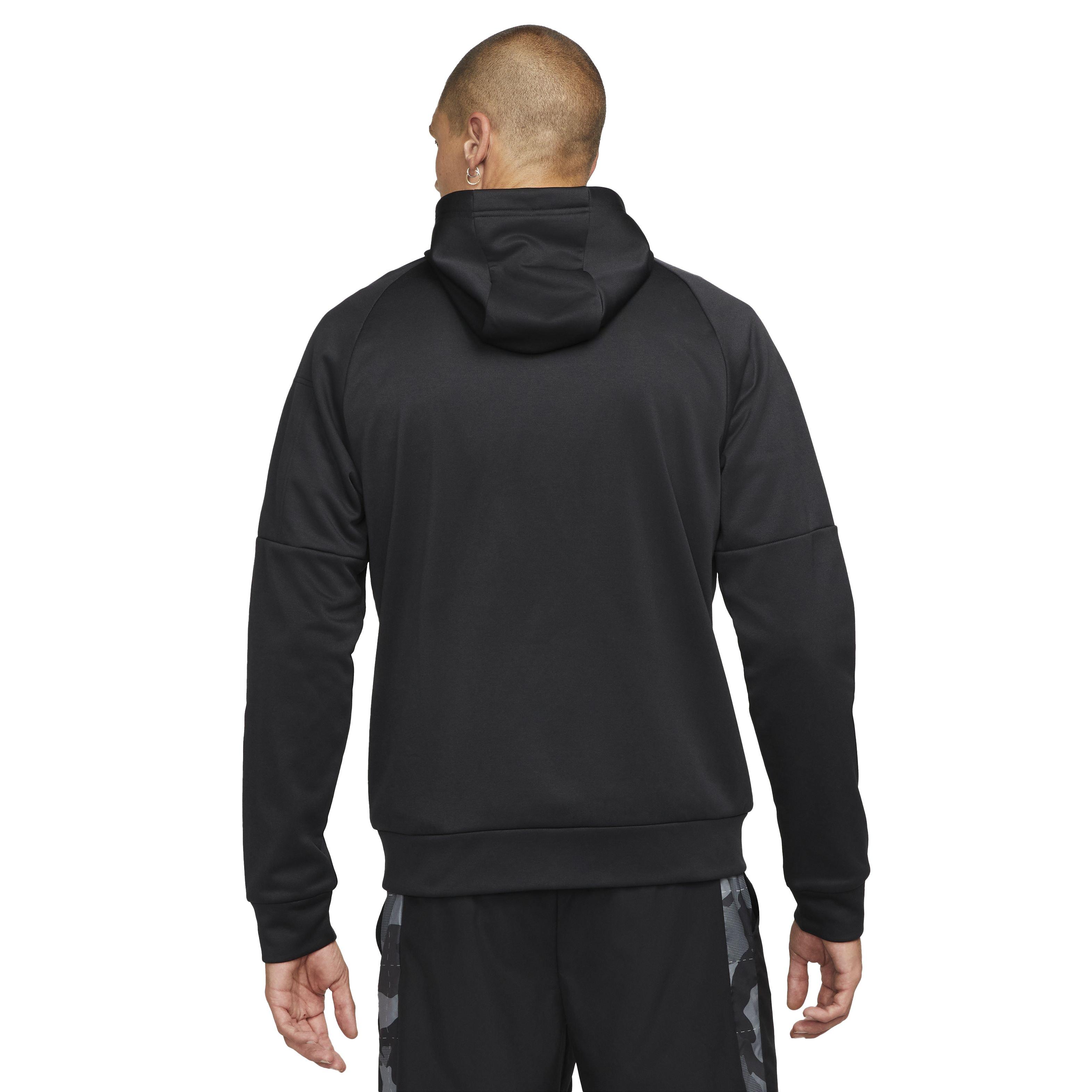 Nike Men's Therma-Fit Full-Zip Fitness Fleece Hoodie - BLACK Thumbnail View 2