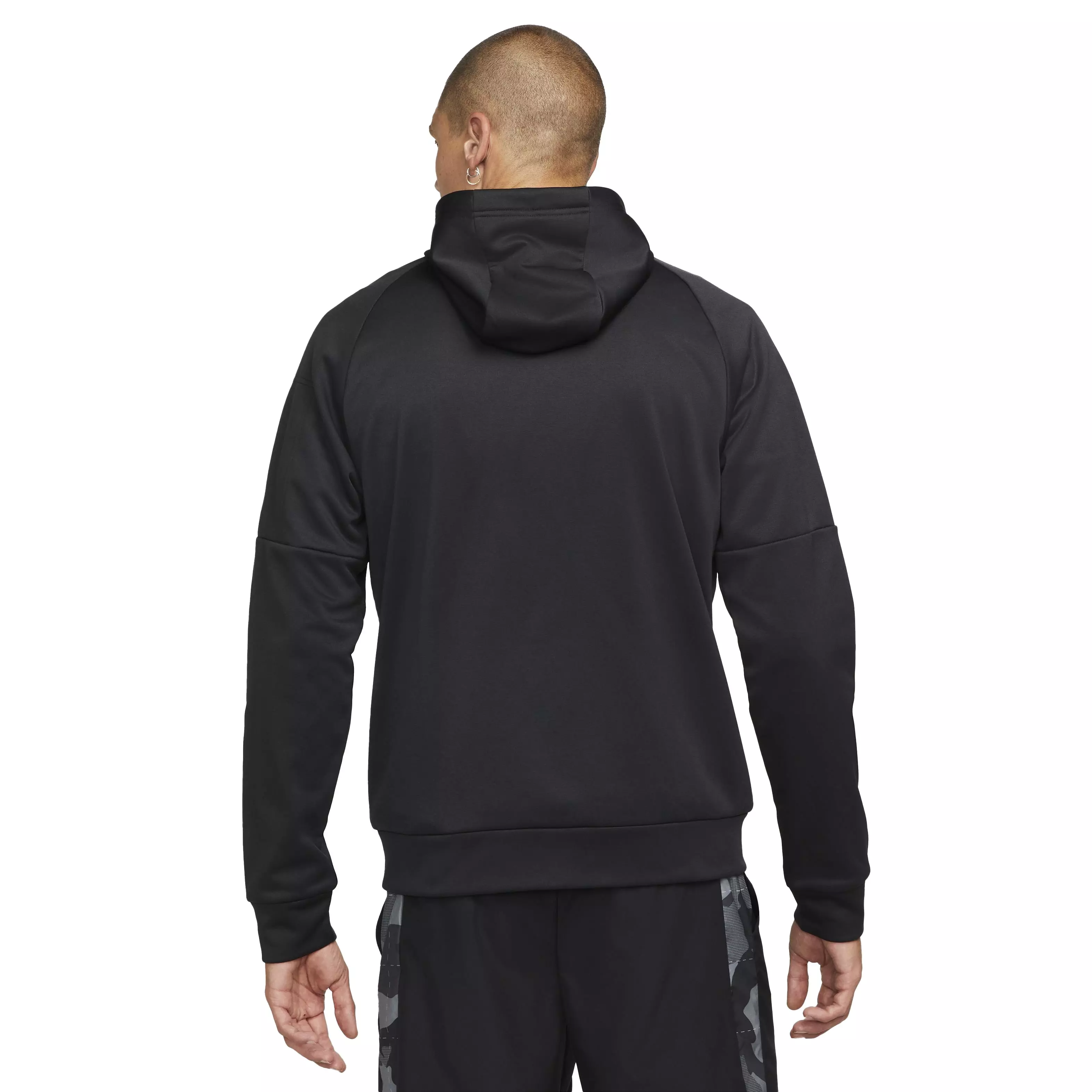 Nike Men's Therma-Fit Full-Zip Fitness Fleece Hoodie - BLACK