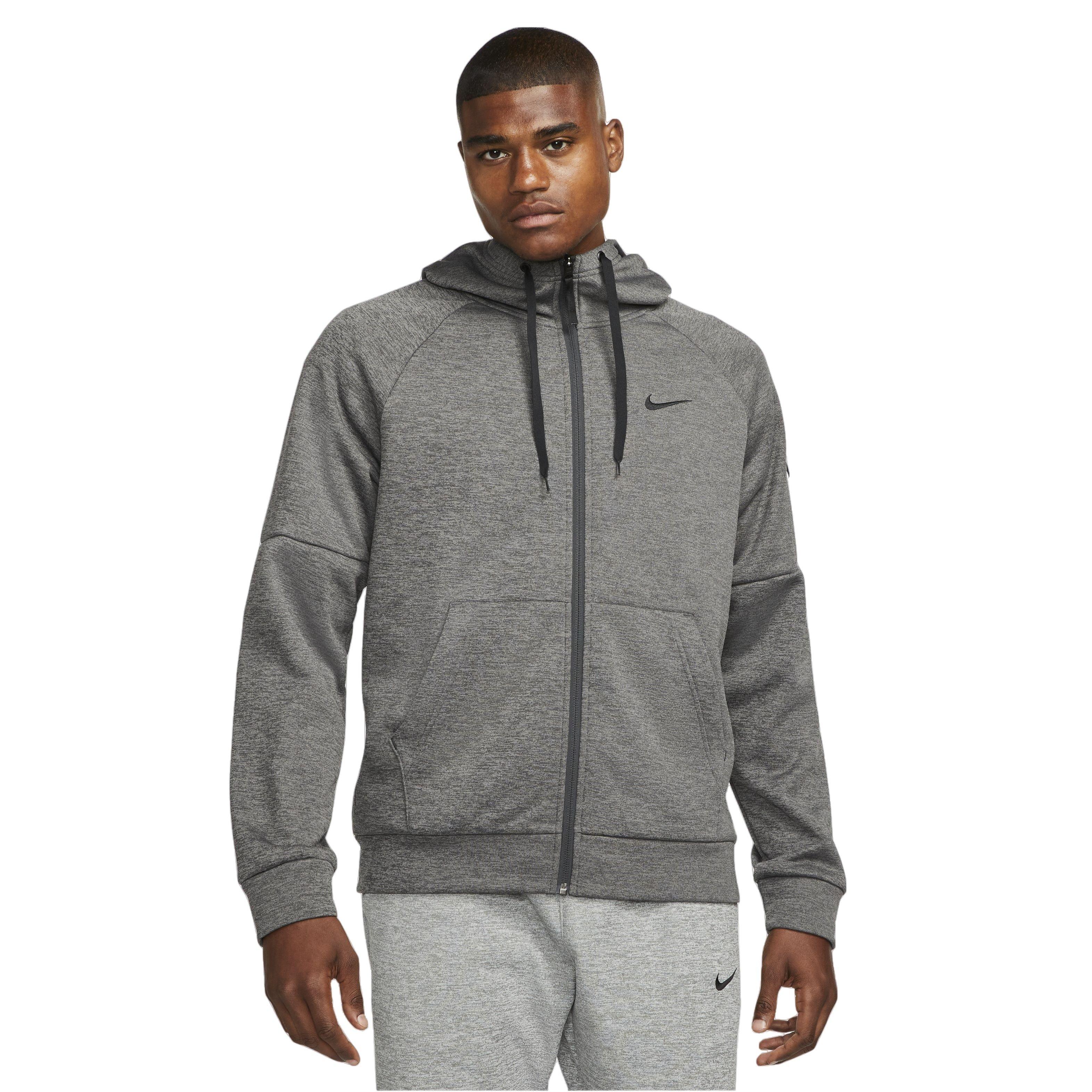 Nike Men's Therma-Fit Full-Zip Fitness Fleece Hoodie - BLACK/GREY Thumbnail View 1