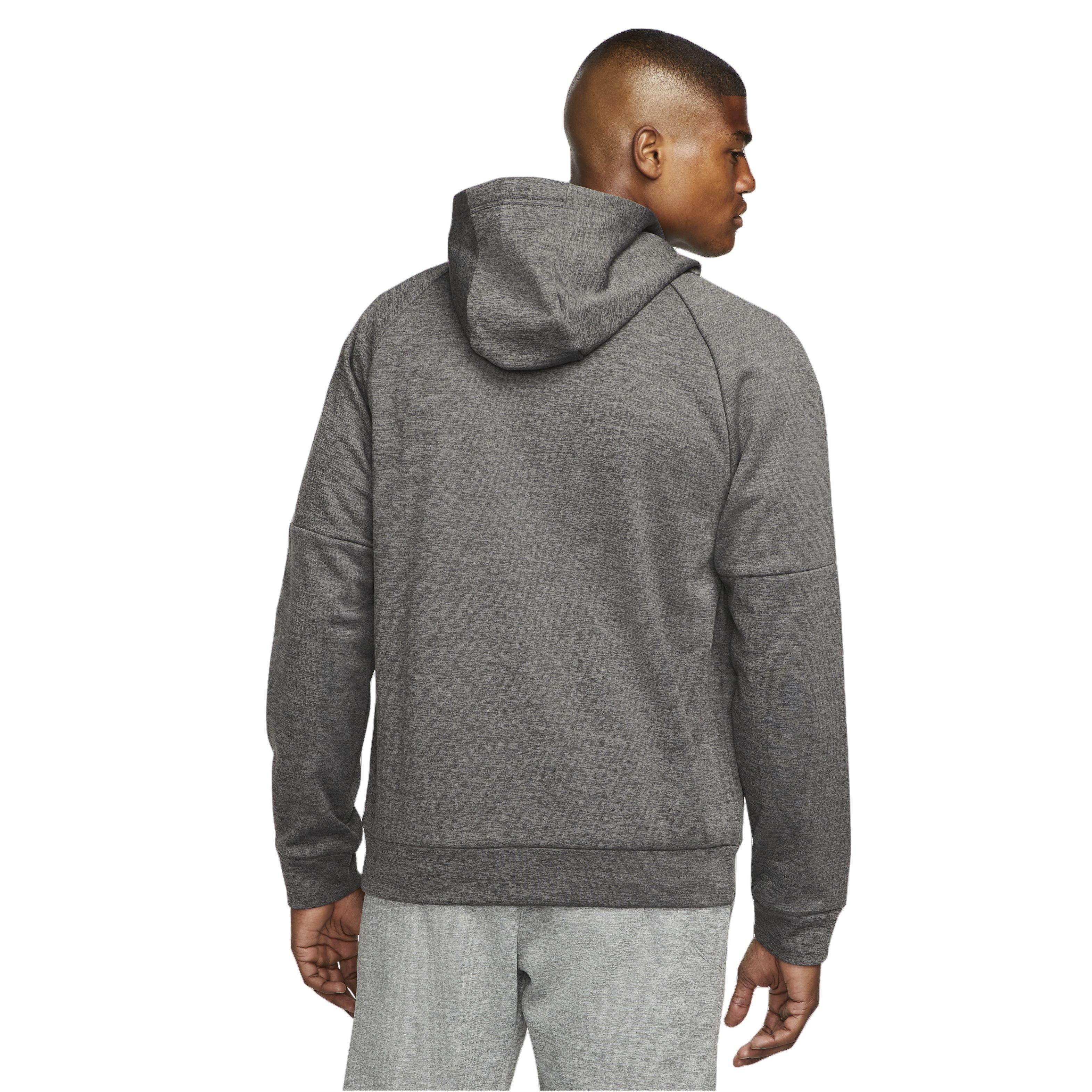 Nike Men's Therma-Fit Full-Zip Fitness Fleece Hoodie - BLACK/GREY Thumbnail View 2