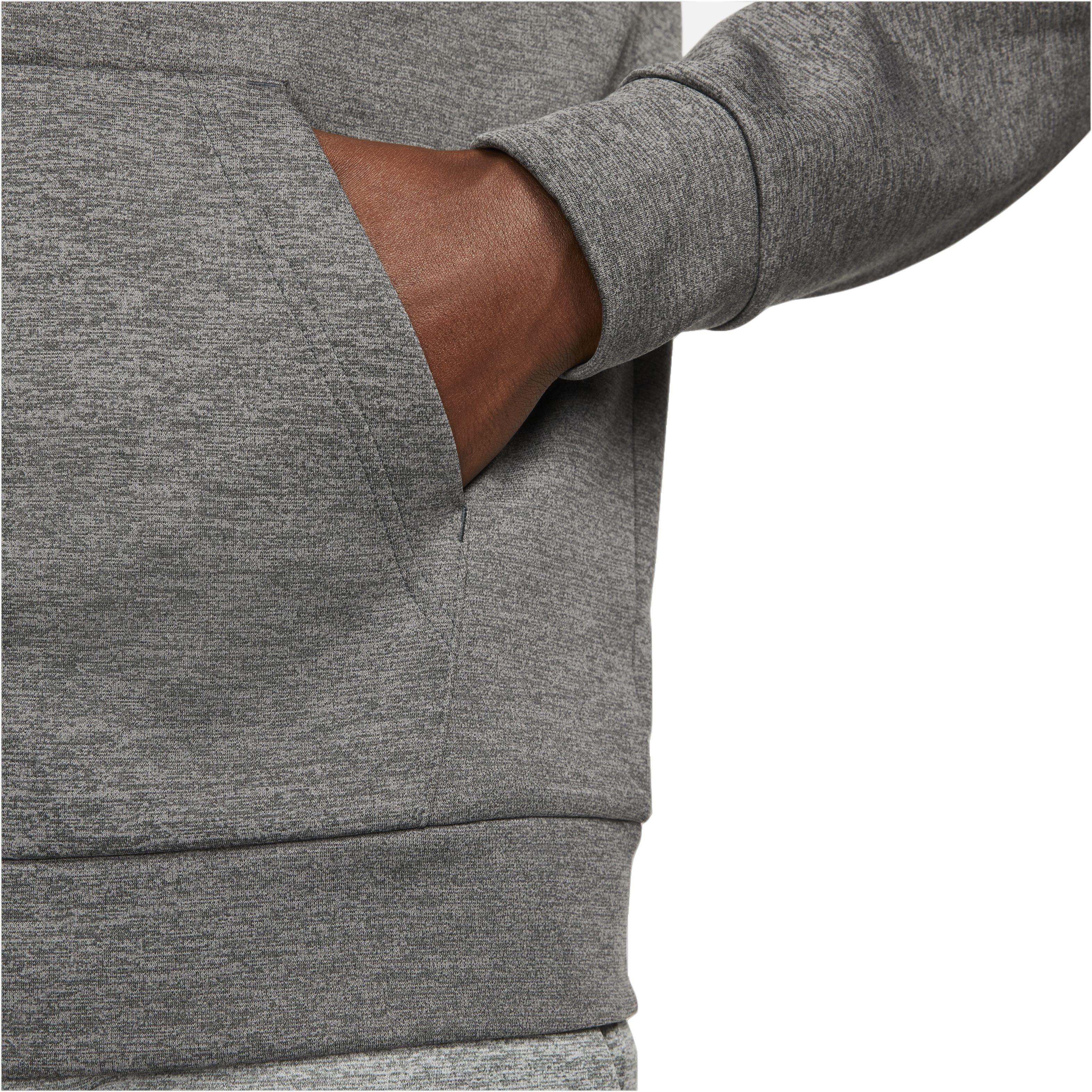 Nike Men's Therma-Fit Full-Zip Fitness Fleece Hoodie - BLACK/GREY Thumbnail View 5