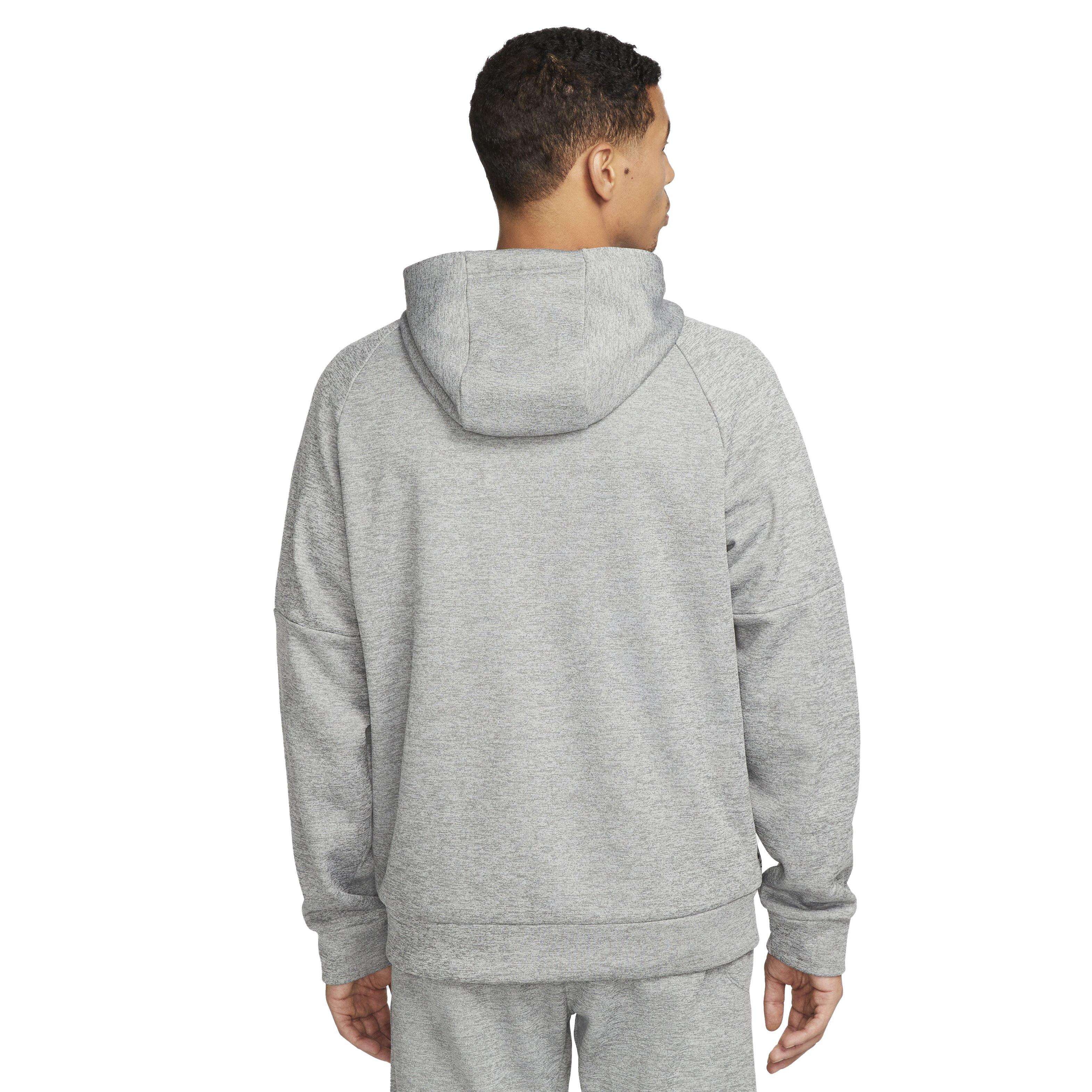 Nike Men's Therma-Fit Full-Zip Fitness Fleece Hoodie - GREY Thumbnail View 2