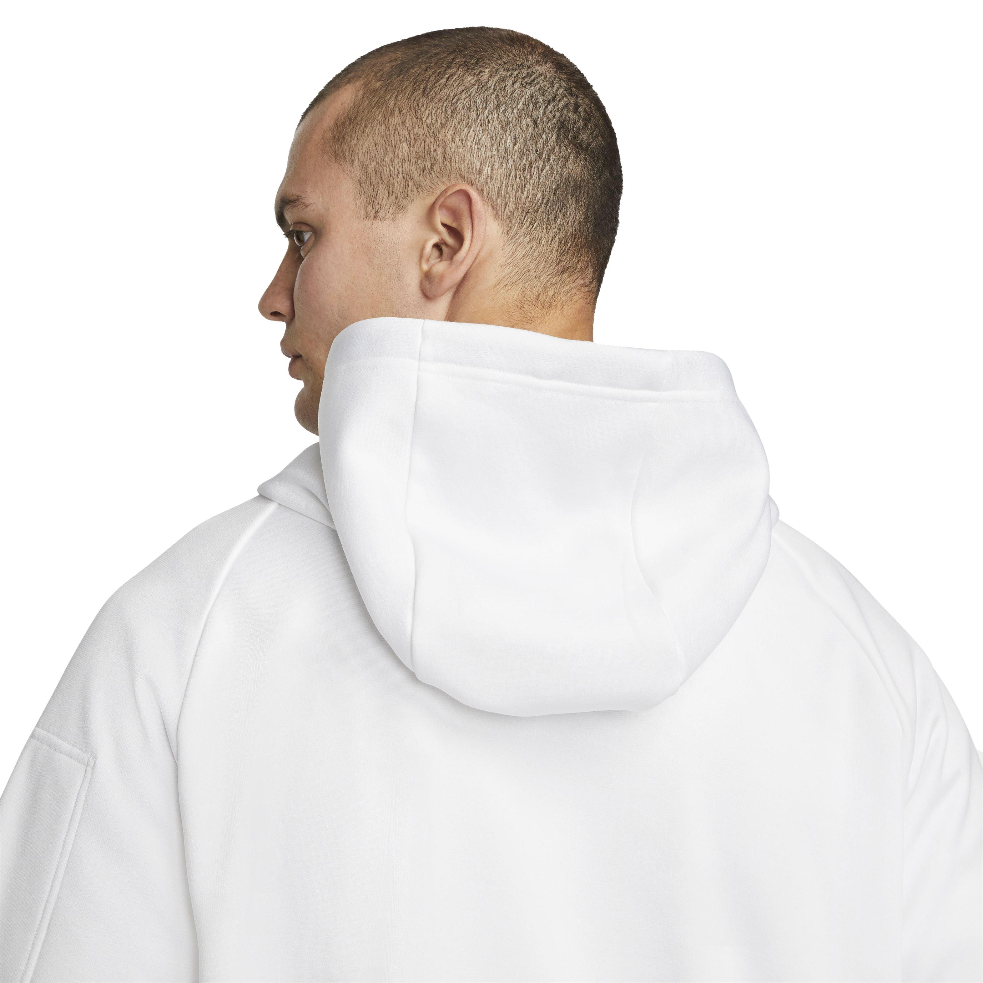 Nike Men's Therma-Fit Full-Zip Fitness Fleece Hoodie - WHITE Thumbnail View 4
