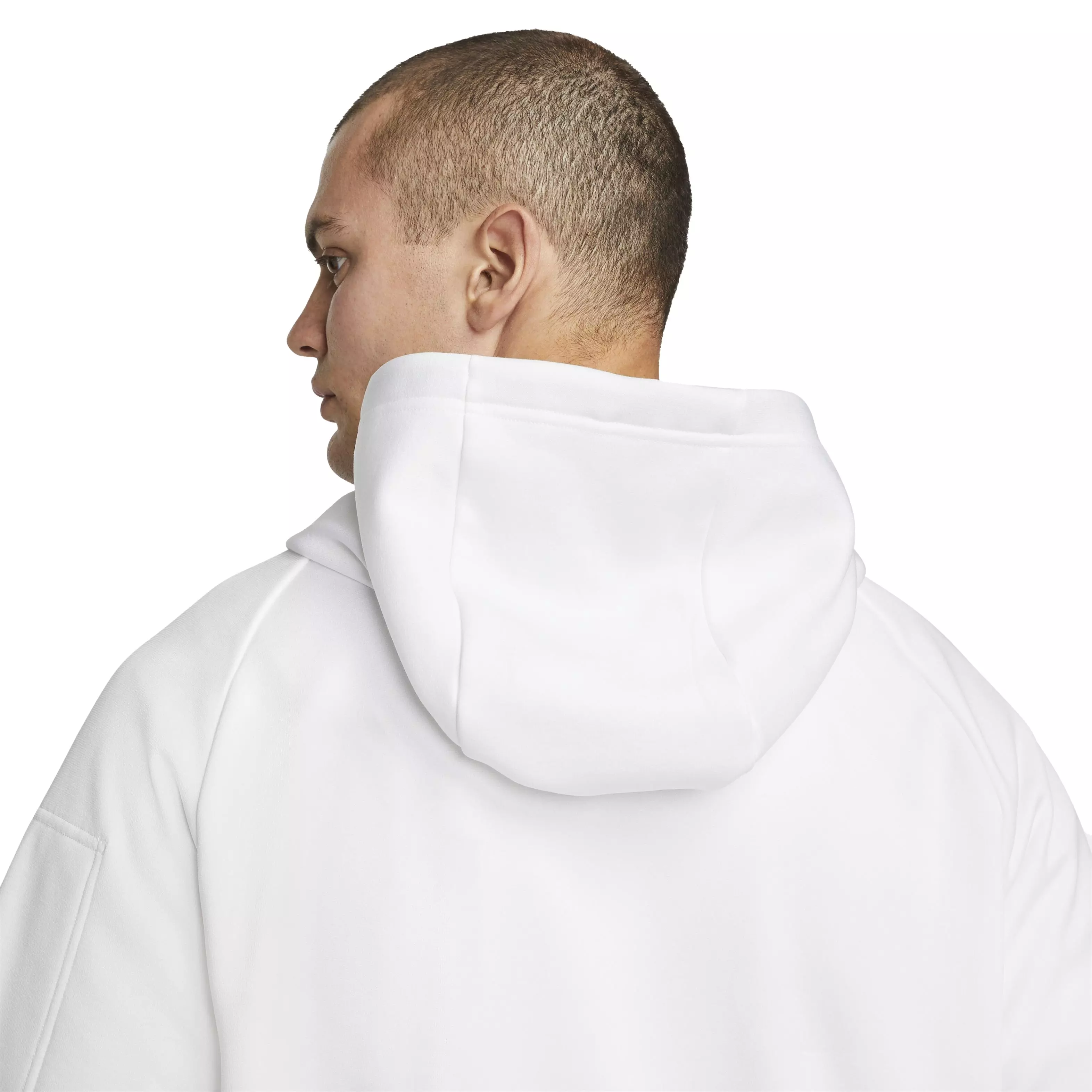 Nike Men's Therma-Fit Full-Zip Fitness Fleece Hoodie - WHITE