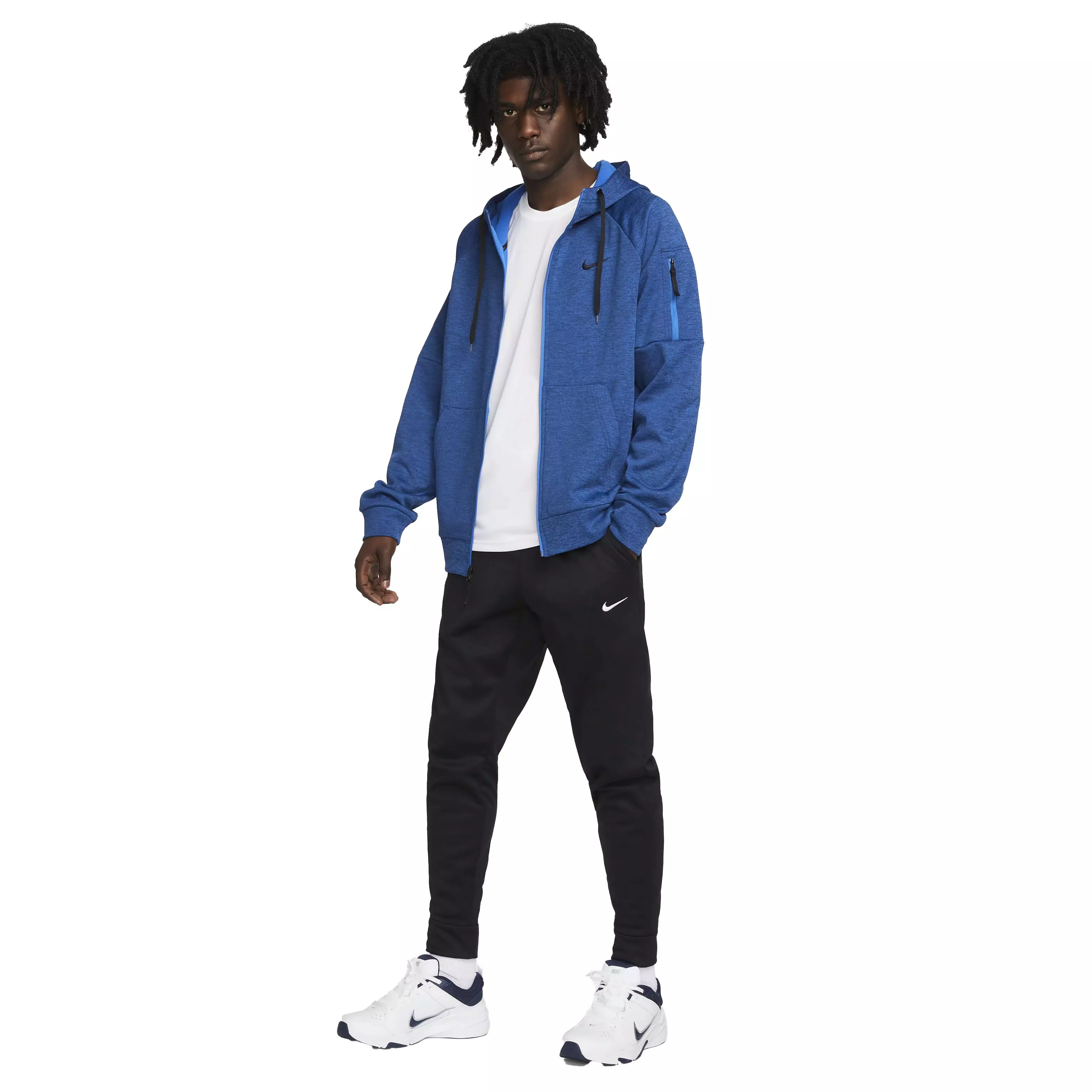 Nike Men's Therma-Fit Full-Zip Fitness Fleece Hoodie - ROYAL