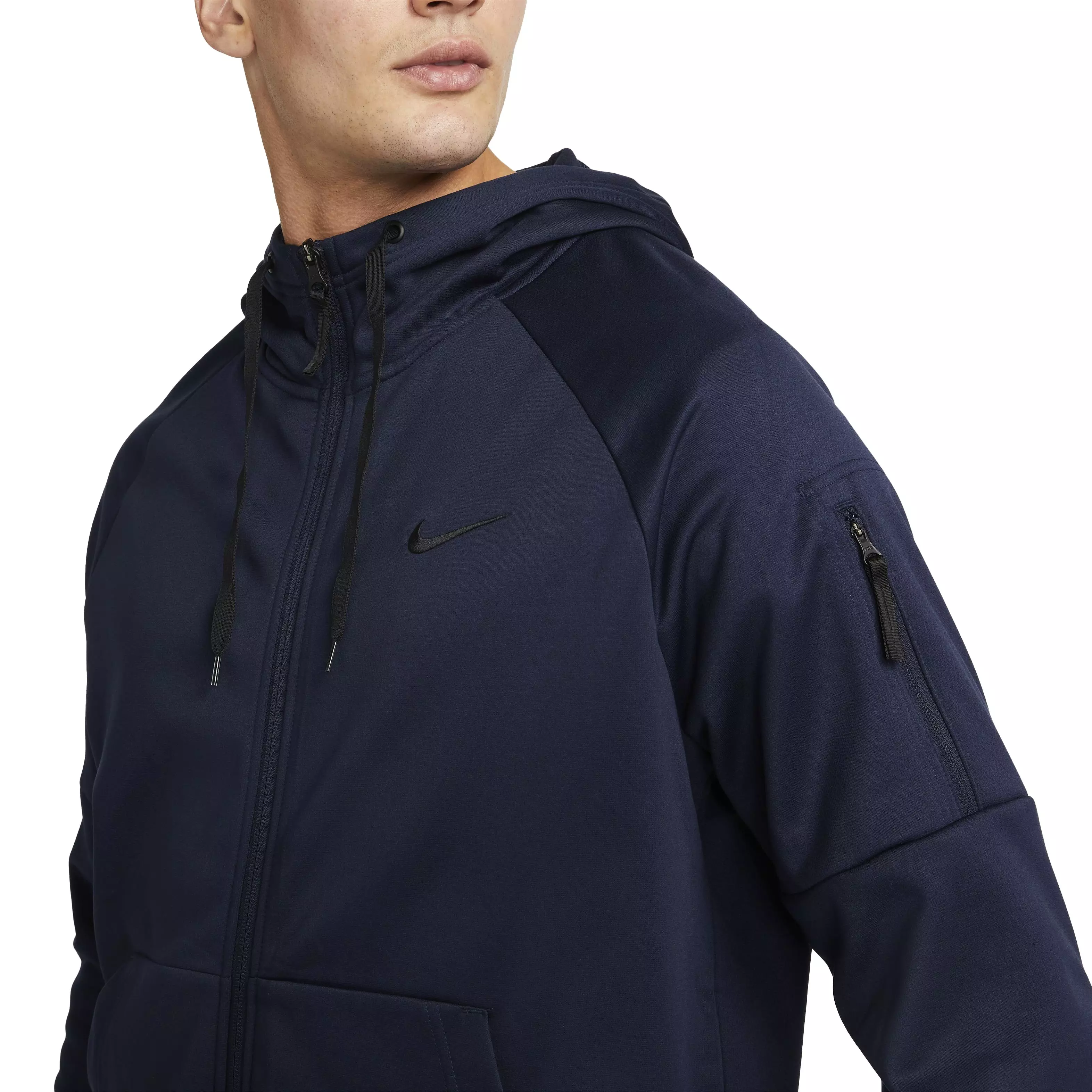 Nike Men's Therma-Fit Full-Zip Fitness Fleece Hoodie - NAVY