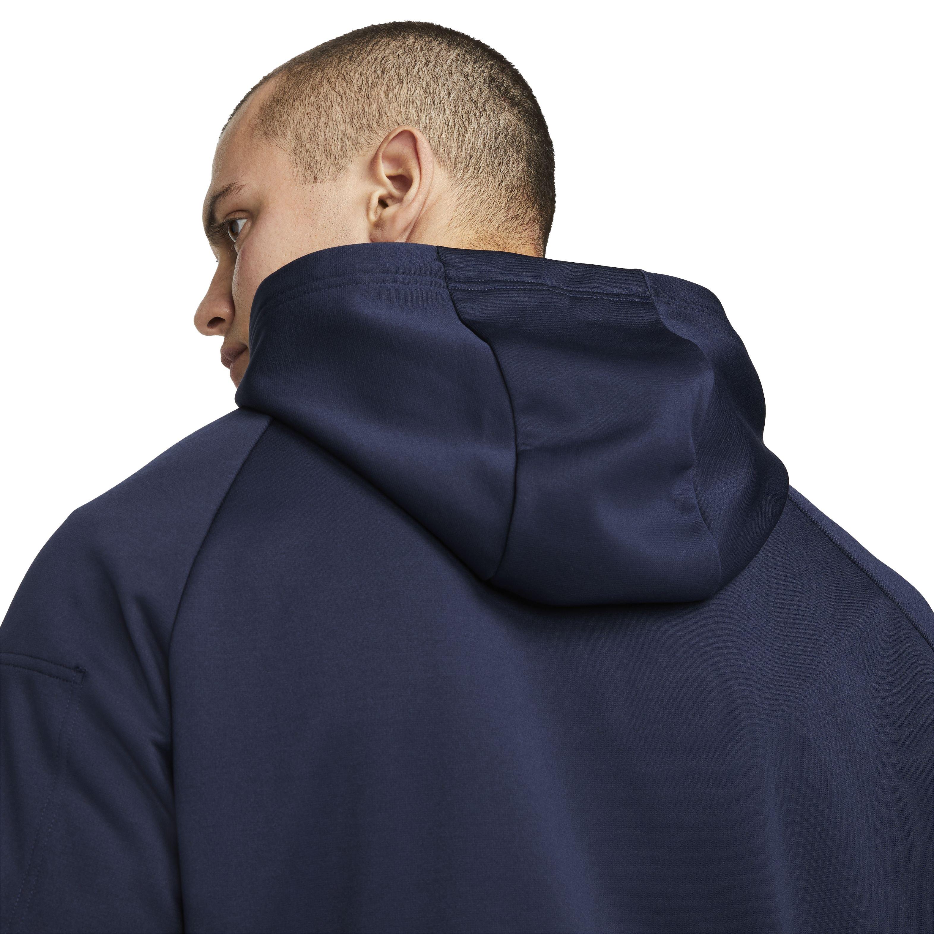 Nike Men's Therma-Fit Full-Zip Fitness Fleece Hoodie - NAVY Thumbnail View 4