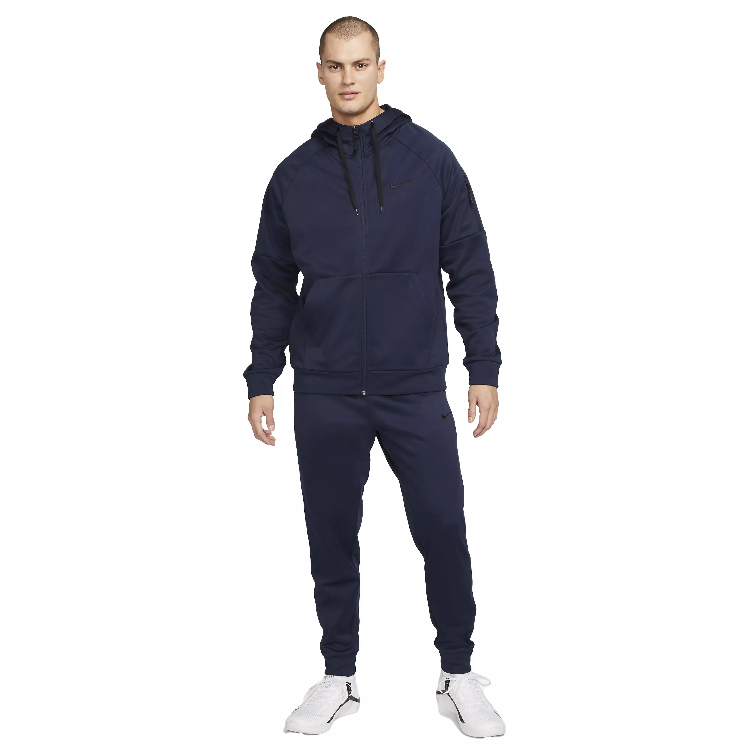 Nike Men's Therma-Fit Full-Zip Fitness Fleece Hoodie - NAVY