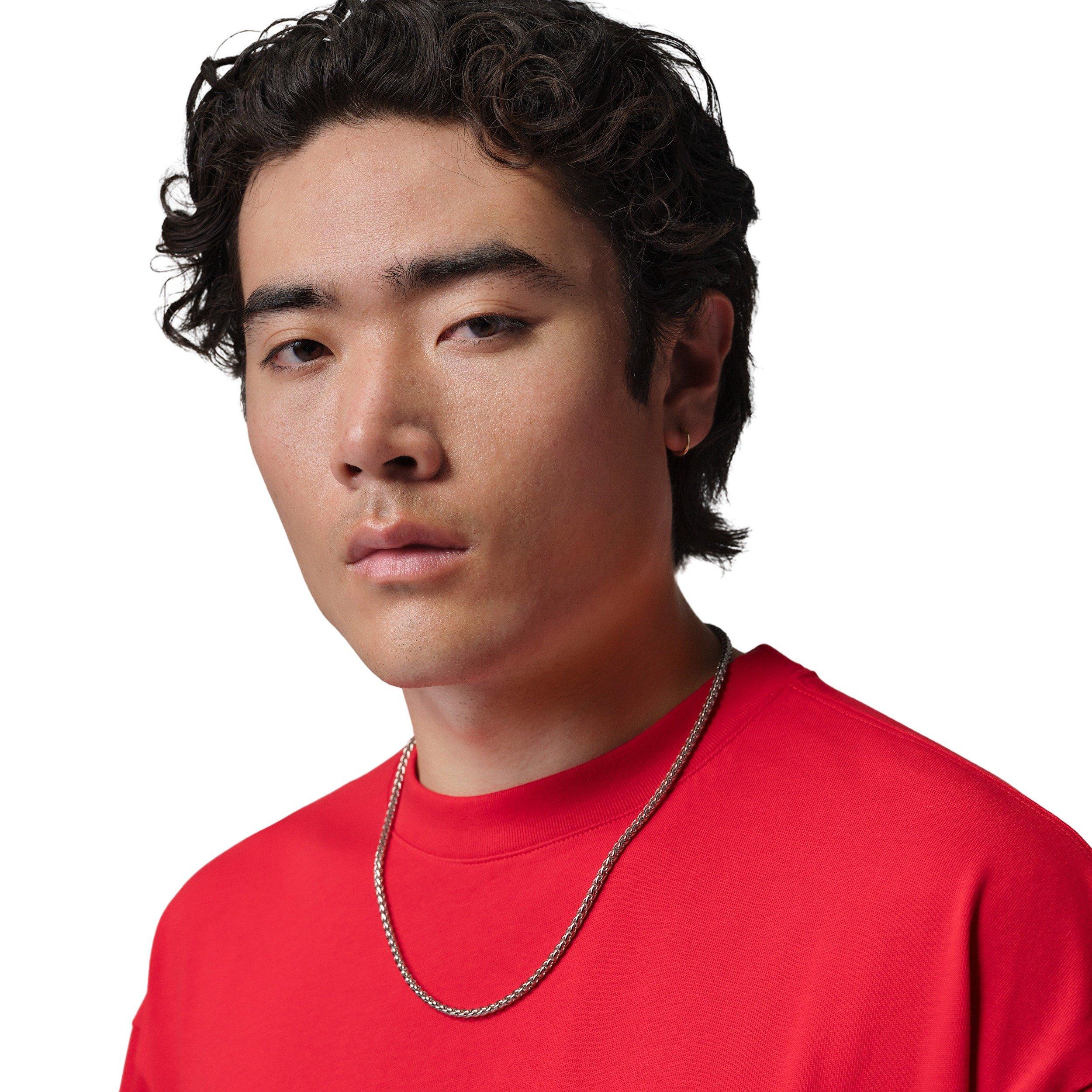 Jordan Men's Flight Oversized Graphic T-Shirt - RED Thumbnail View 3