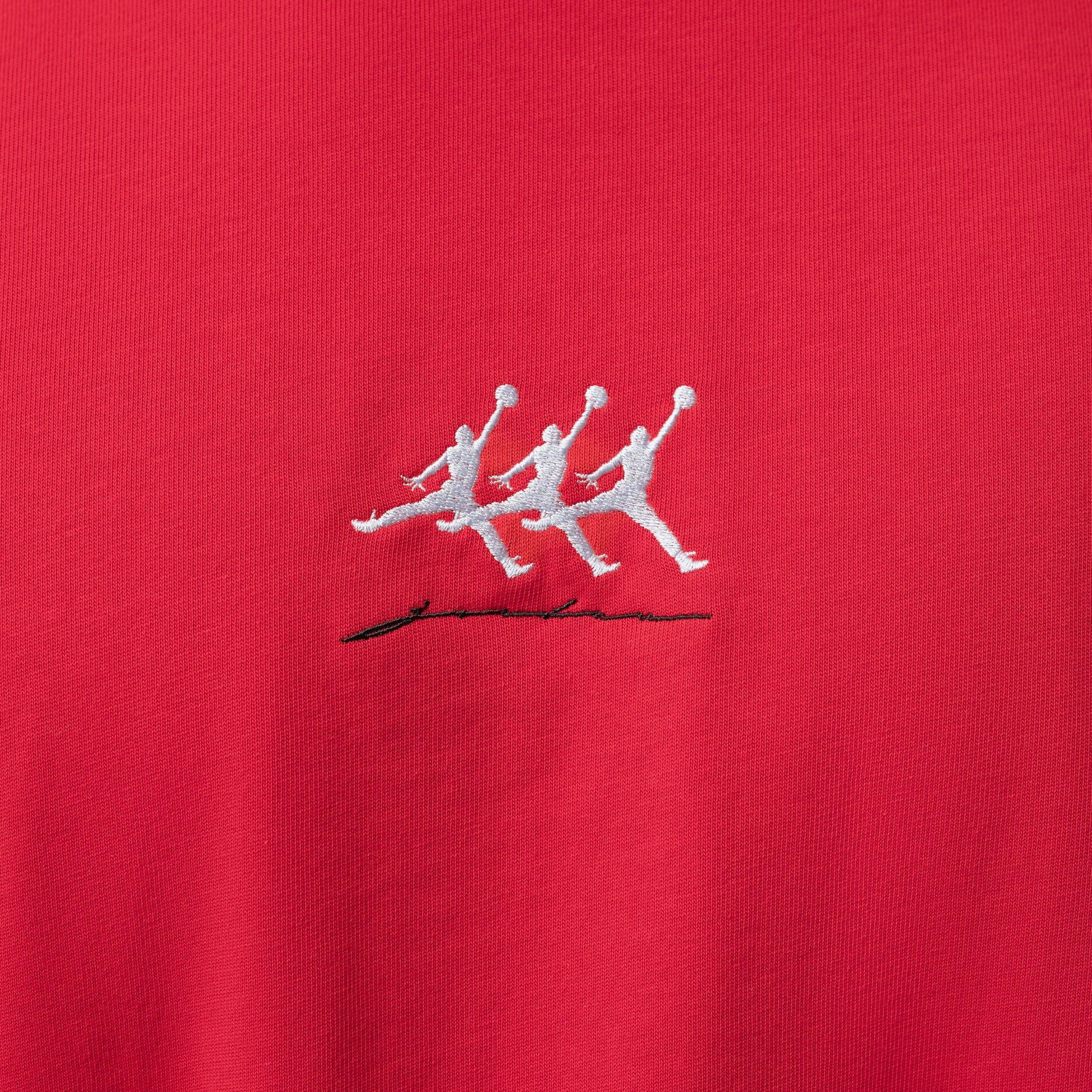 Jordan Men's Flight Oversized Graphic T-Shirt - RED Thumbnail View 4