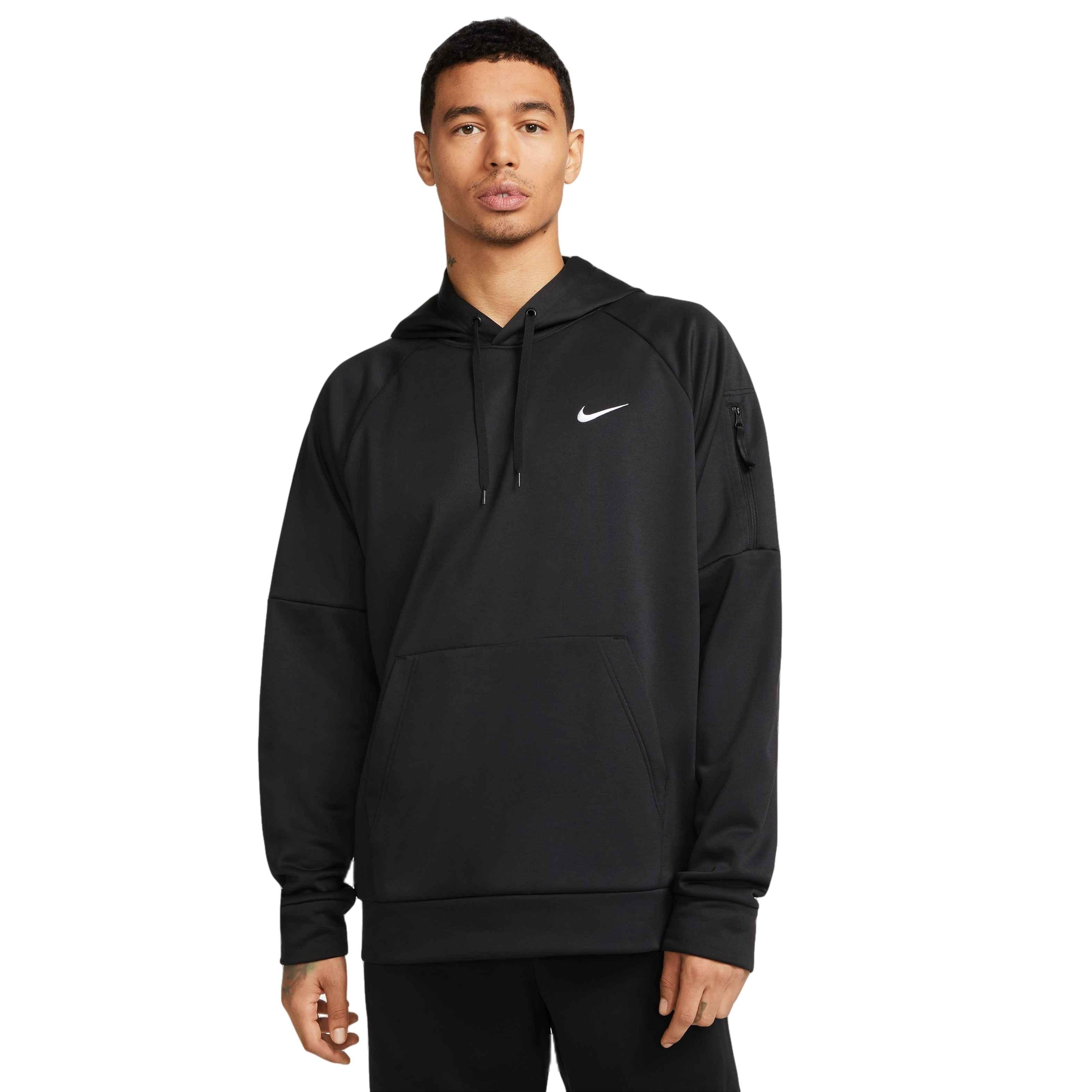 Nike Men's Therma-Fit Pullover Fitness Fleece Hoodie - BLACK Thumbnail View 1