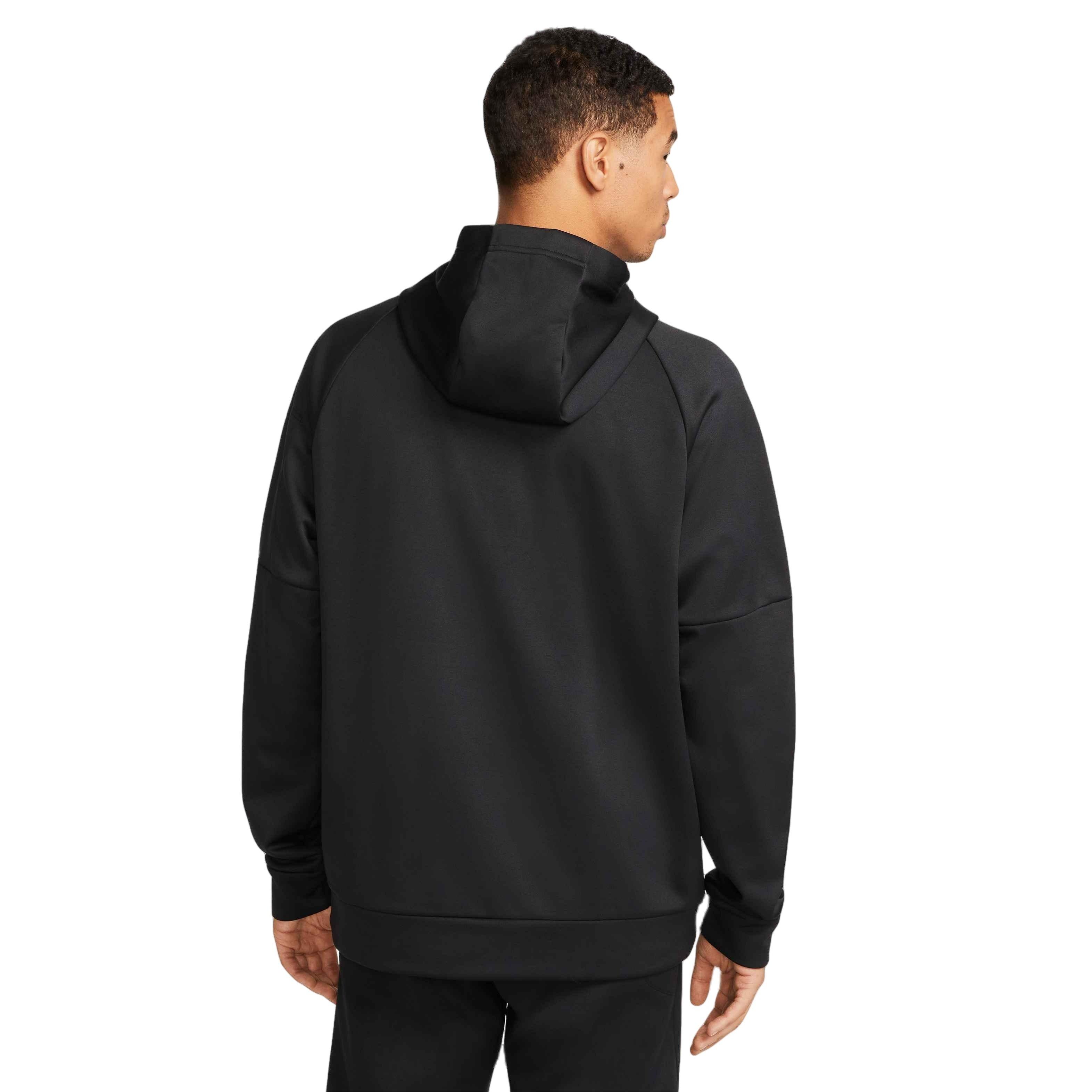 Nike Men's Therma-Fit Pullover Fitness Fleece Hoodie - BLACK Thumbnail View 2