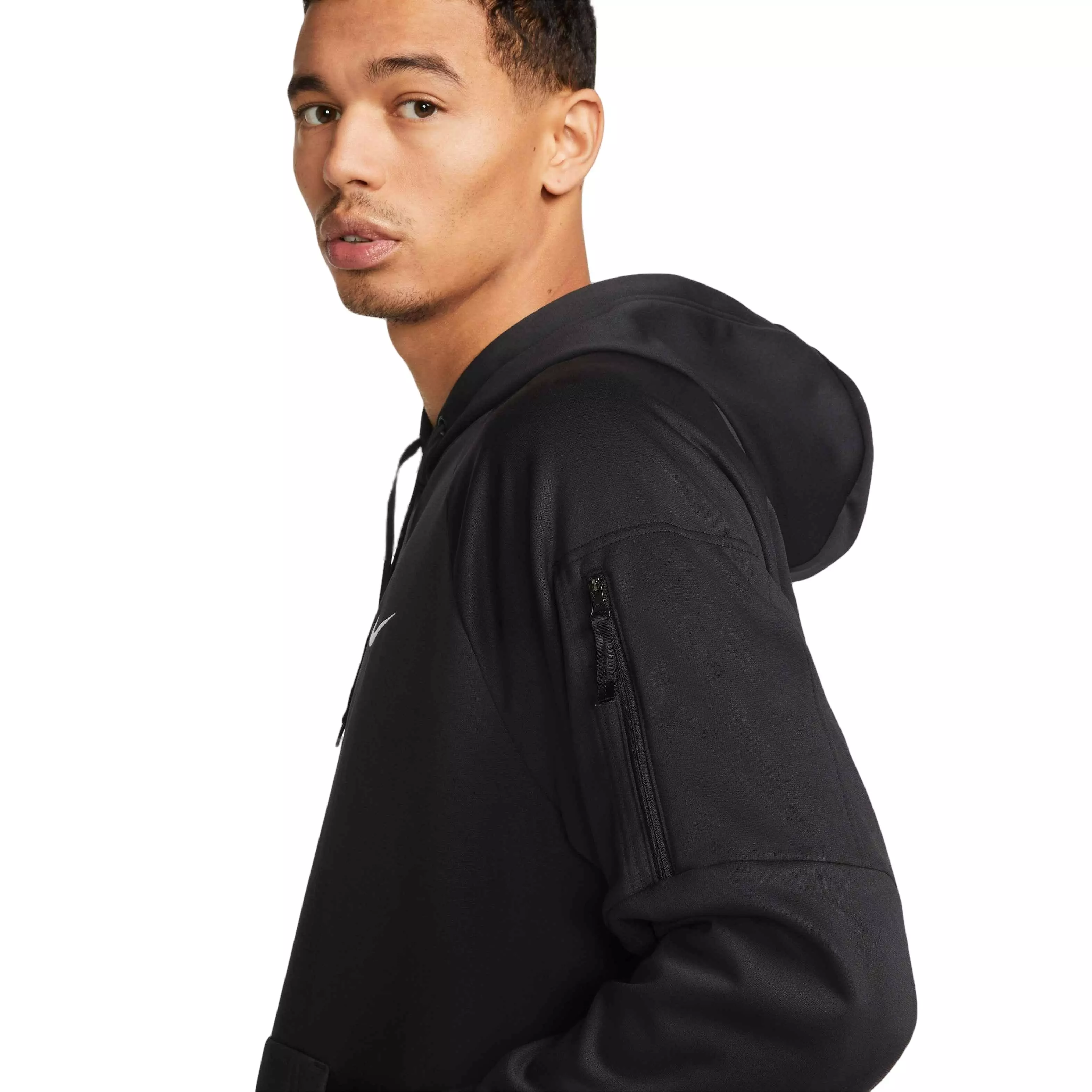 Nike Men's Therma-Fit Pullover Fitness Fleece Hoodie - BLACK