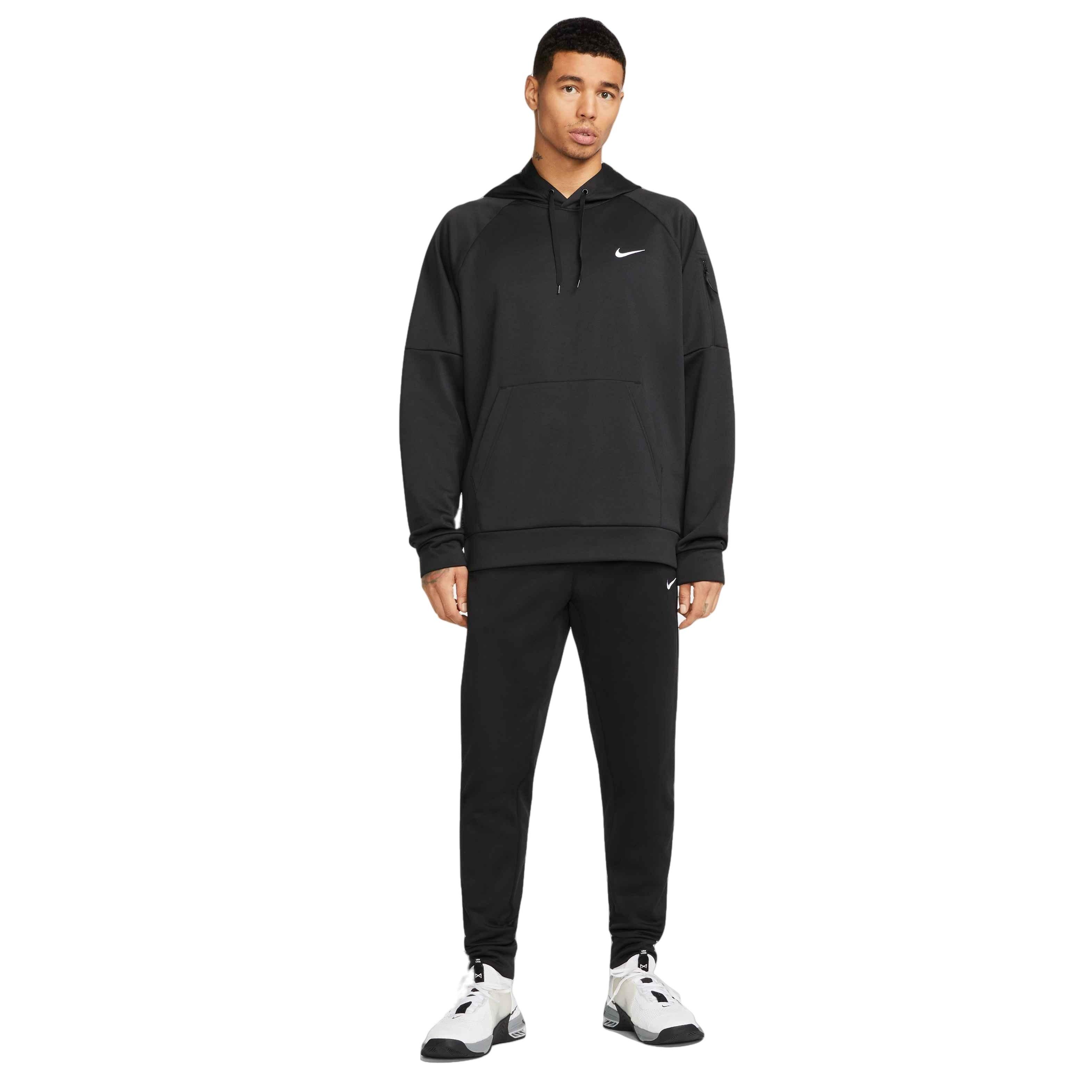 Nike Men's Therma-Fit Pullover Fitness Fleece Hoodie - BLACK Thumbnail View 7