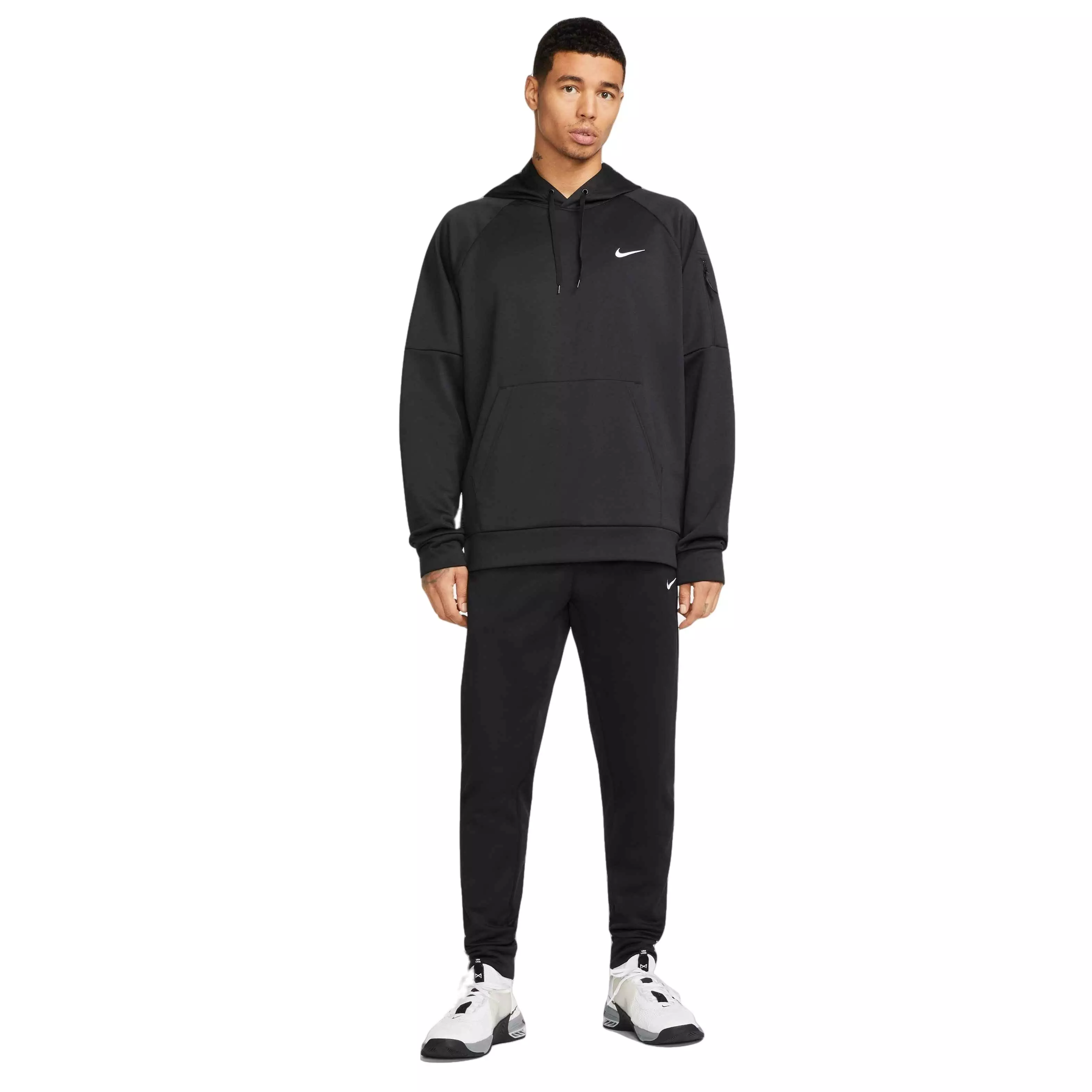 Nike Men's Therma-Fit Pullover Fitness Fleece Hoodie - BLACK