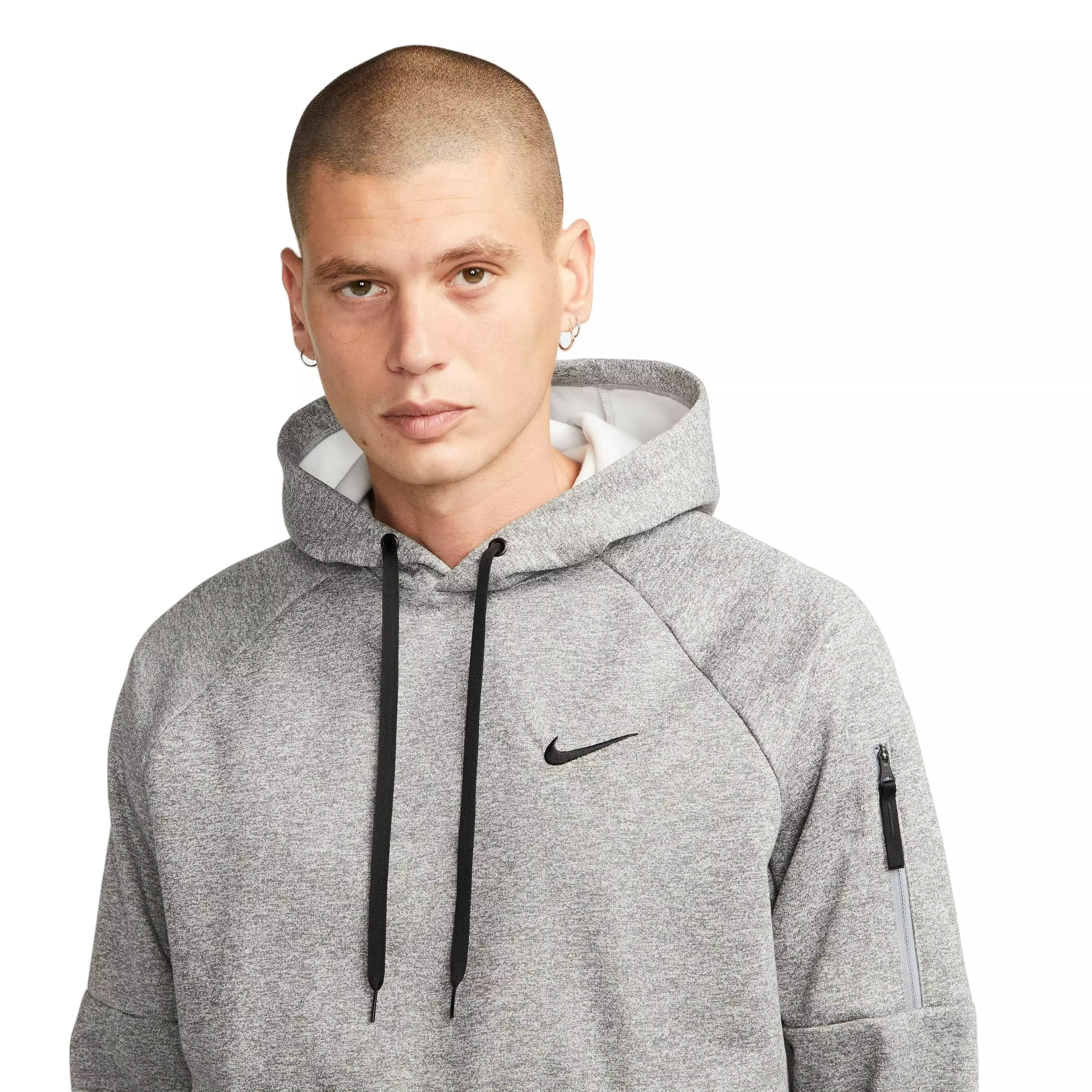 Nike Men's Therma-Fit Pullover Fitness Fleece Hoodie - GREY