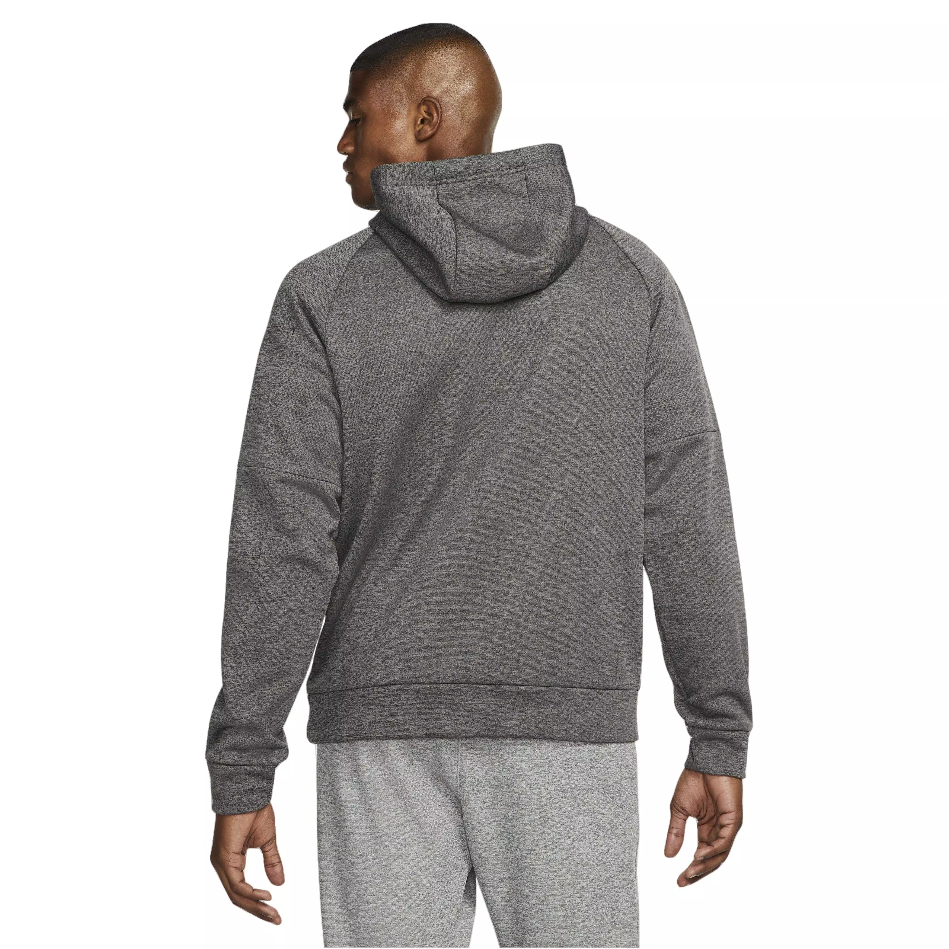 Nike Men's Therma-Fit Pullover Fitness Fleece Hoodie - CHARCOAL GREY