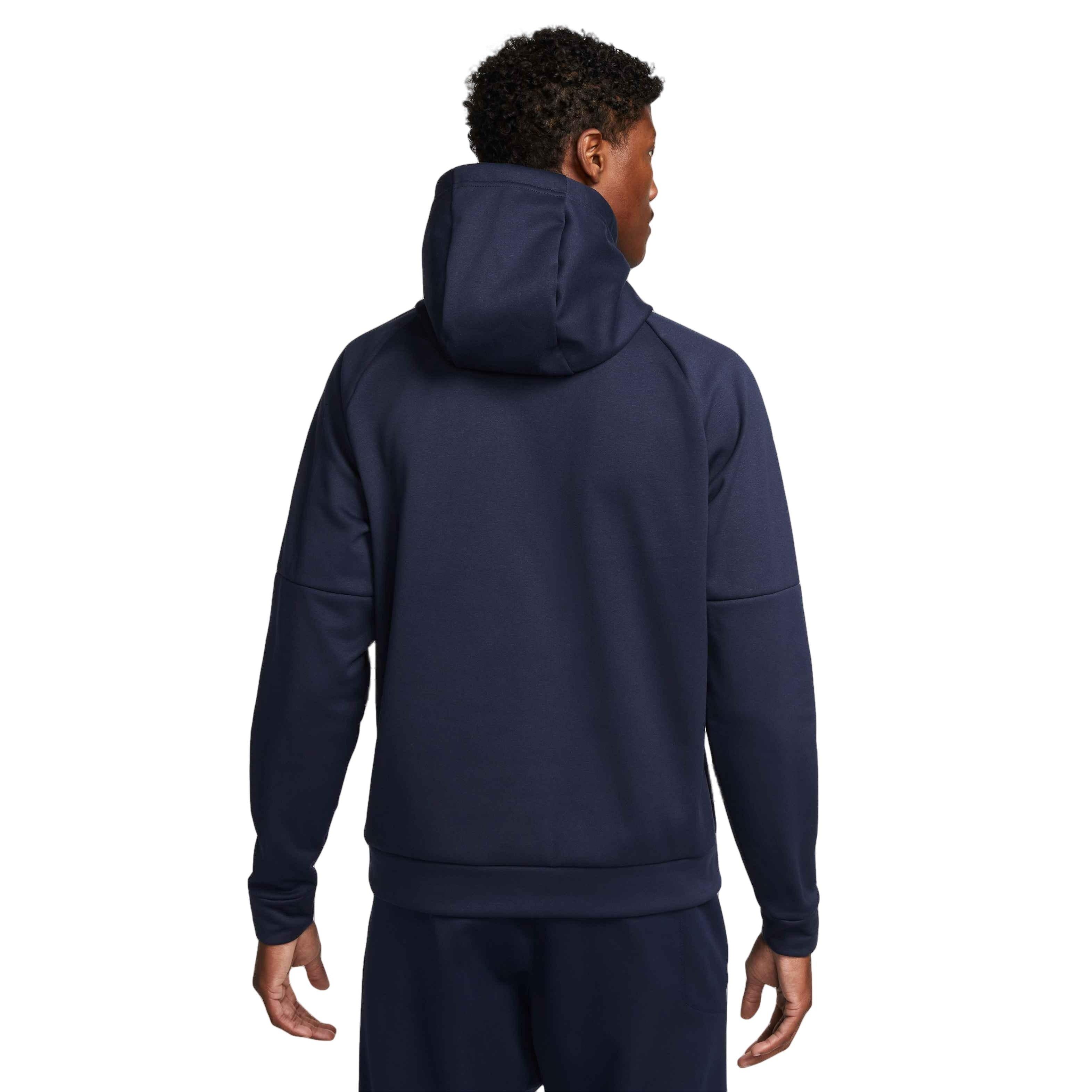 Nike Men's Therma-Fit Pullover Fitness Fleece Hoodie - NAVY Thumbnail View 2