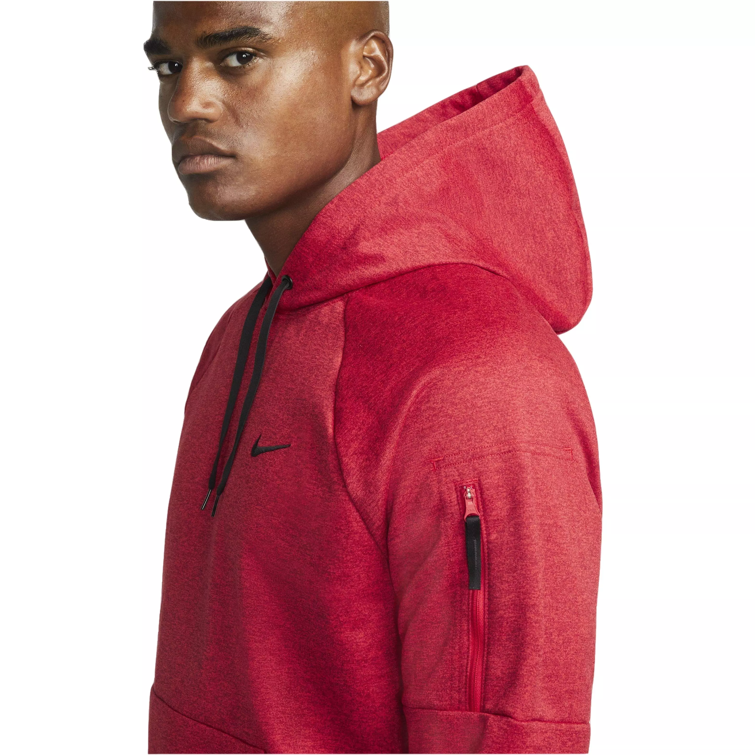 Nike Men's Therma-Fit Pullover Fitness Fleece Hoodie - RED