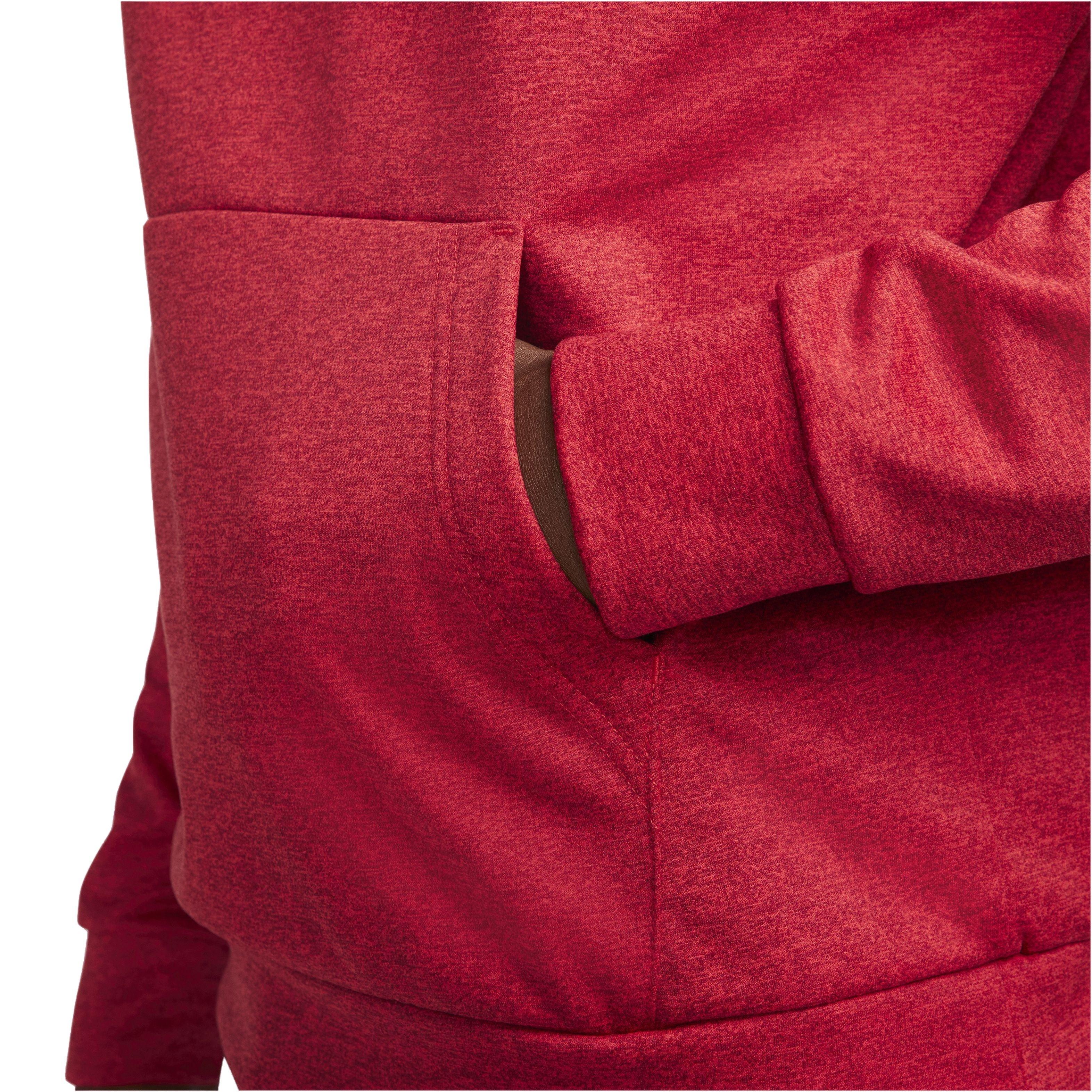 Nike Men's Therma-Fit Pullover Fitness Fleece Hoodie - RED Thumbnail View 5