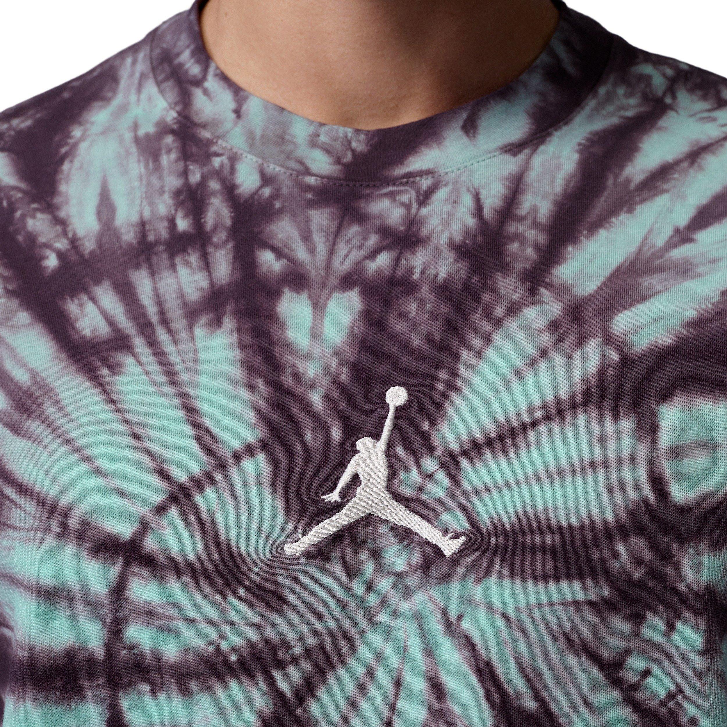 Jordan Men's Brooklyn Tie-Dye Festival T-Shirt - GREEN/PURPLE Thumbnail View 4