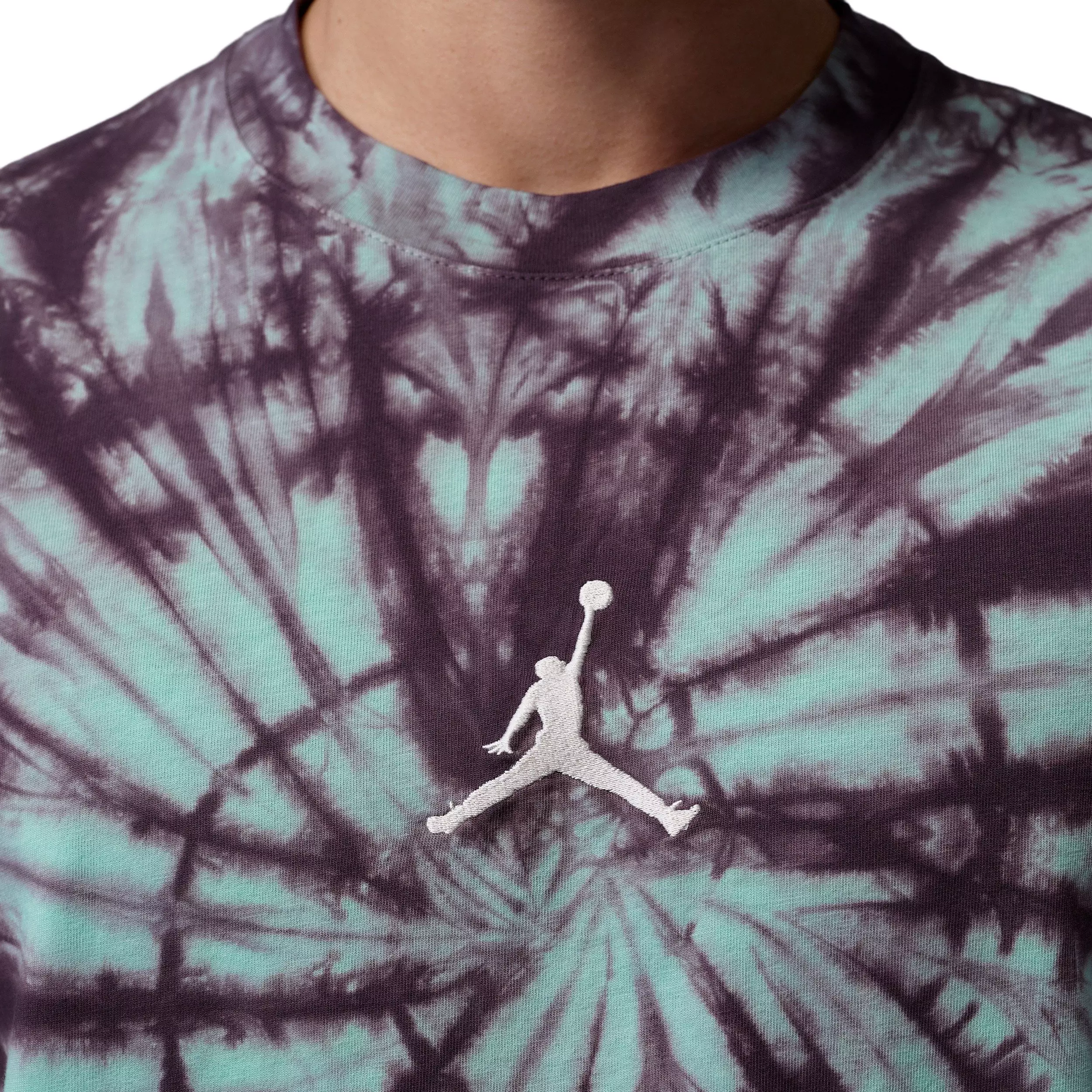 Jordan Men's Brooklyn Tie-Dye Festival T-Shirt - GREEN/PURPLE