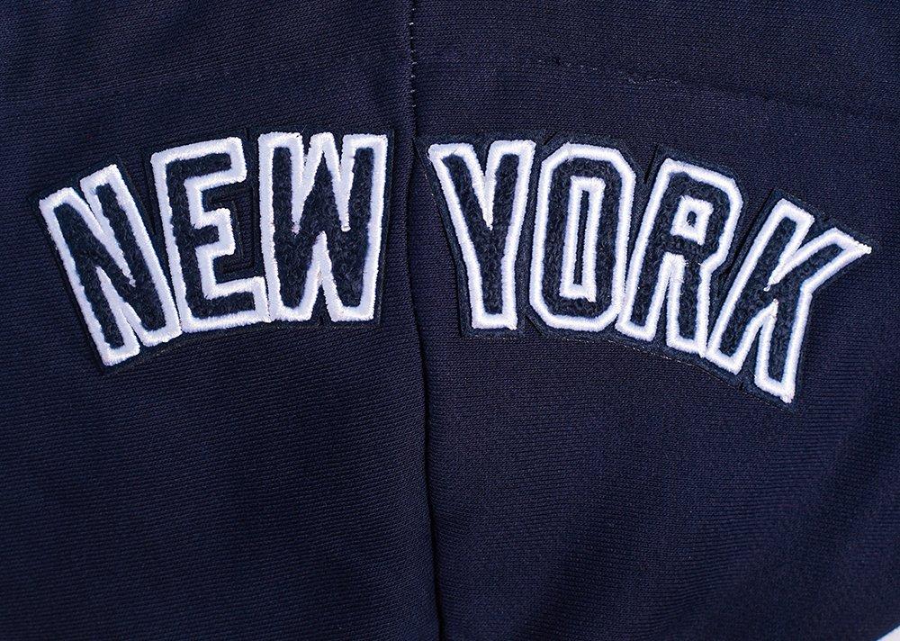 Pro Standard Women's MLB New York Yankees Mashup Rib Cropped Fleece PO Hoodie -Navy - NAVY Thumbnail View 7