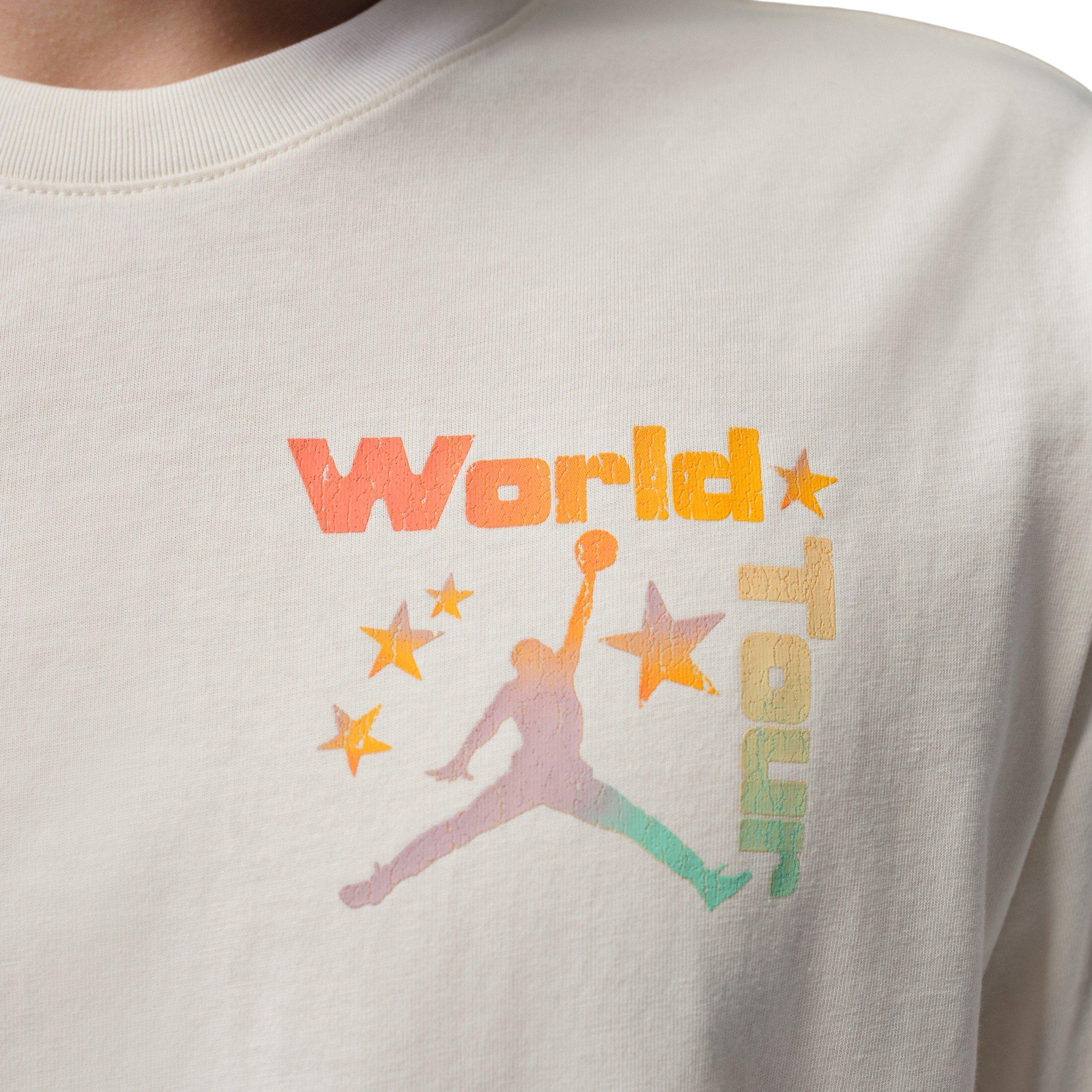 Jordan Men's Brooklyn World Tour Festival T-Shirt - BEIGE Thumbnail View 4