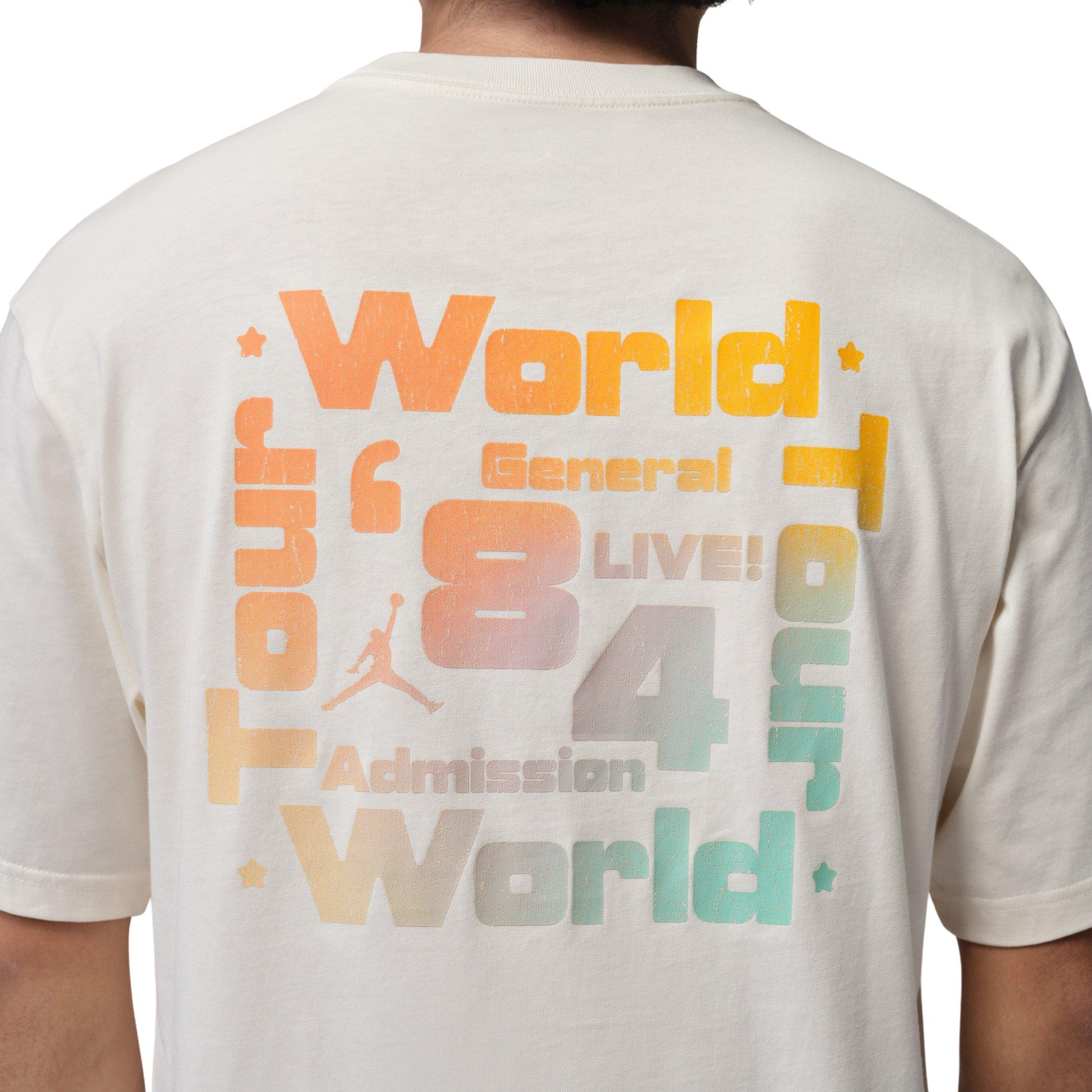 Jordan Men's Brooklyn World Tour Festival T-Shirt - BEIGE Thumbnail View 5