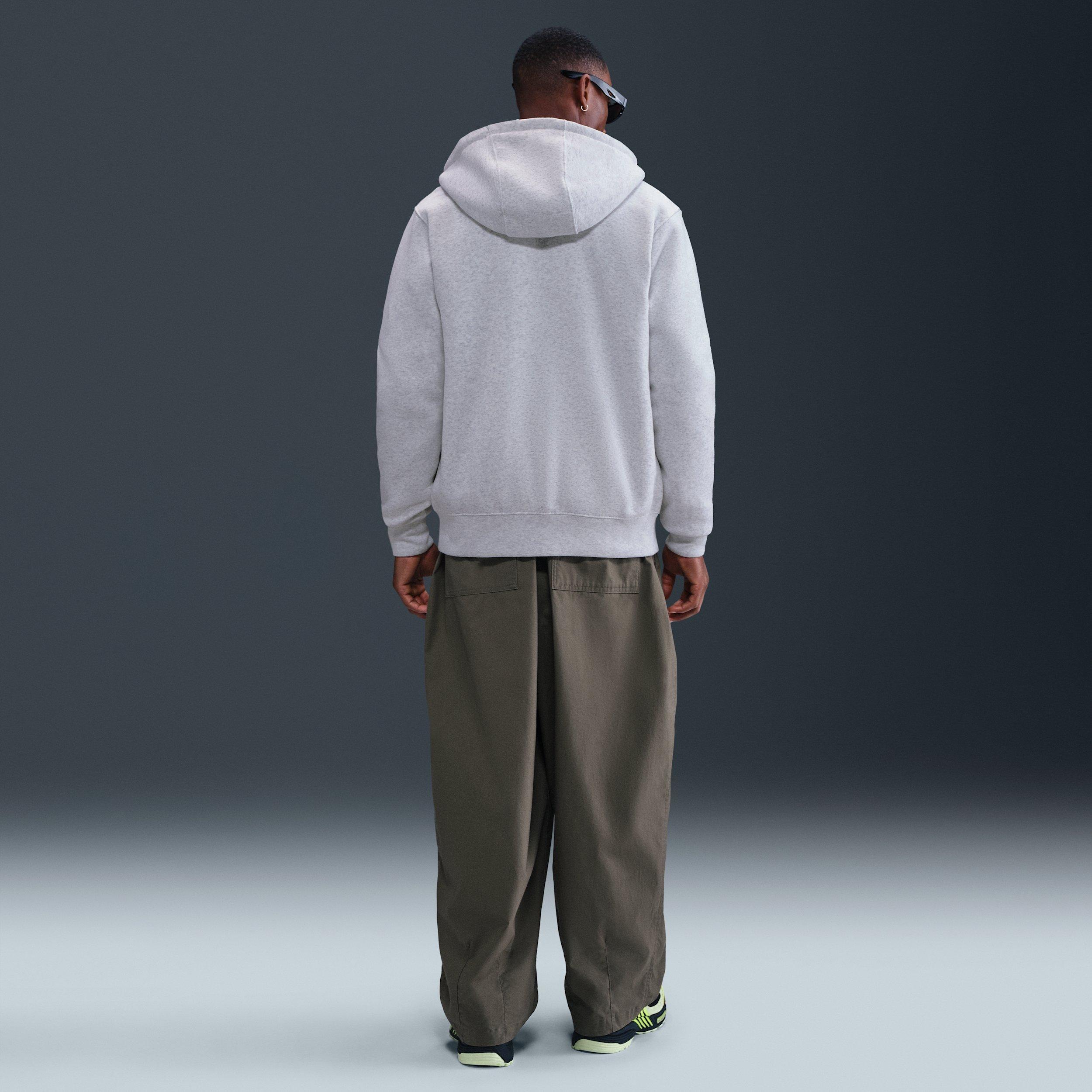 Nike Men's Club Full-Zip Fleece Jacket - Birch Heather - BIRCH HEATHER Thumbnail View 5