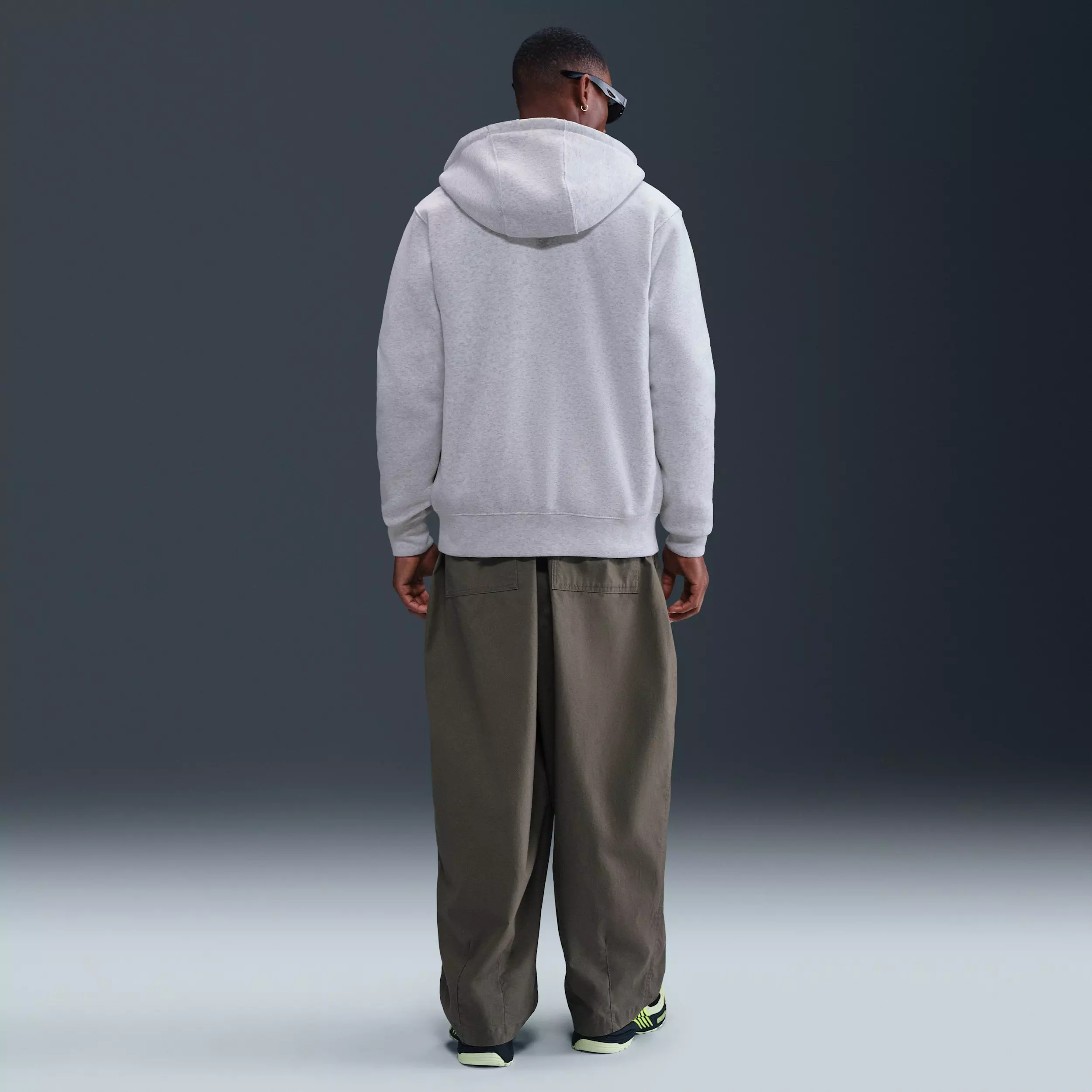 Nike Men's Club Full-Zip Fleece Jacket - Birch Heather - BIRCH HEATHER