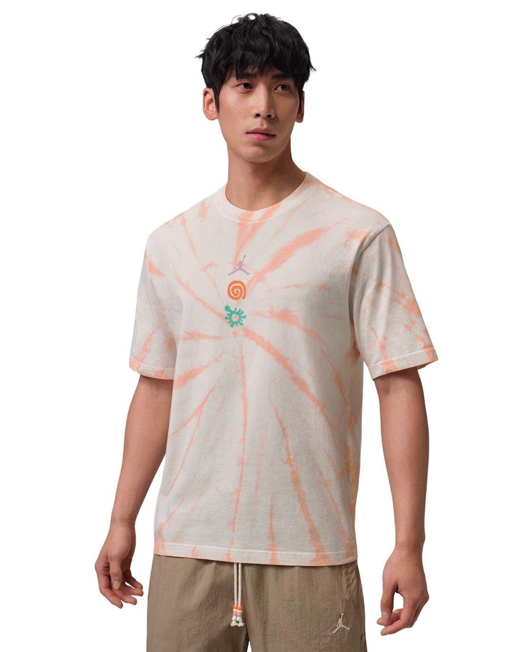 Jordan Men's Brooklyn Tie-Dye Global Mindfulness Festival T-Shirt - WHITE Thumbnail View 1