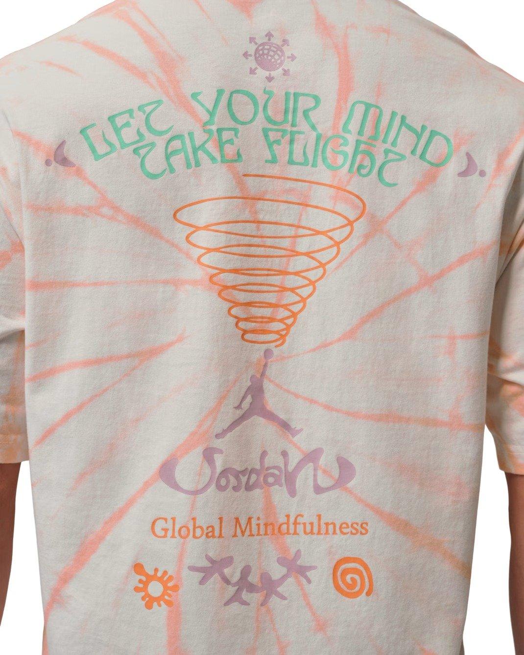 Jordan Men's Brooklyn Tie-Dye Global Mindfulness Festival T-Shirt - WHITE Thumbnail View 5