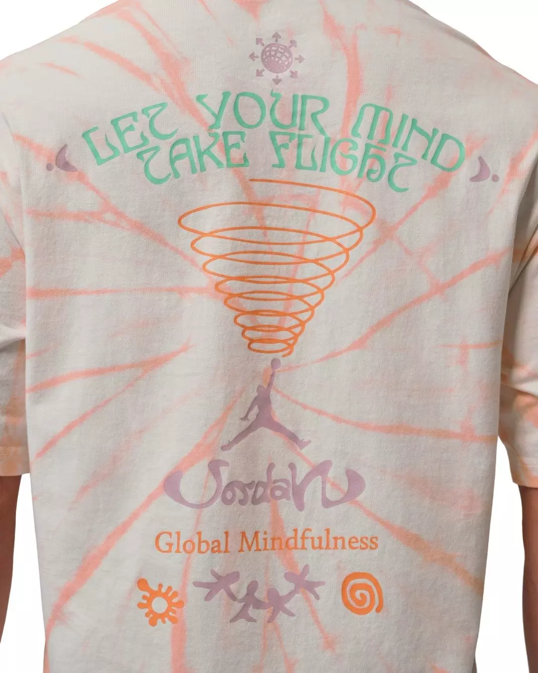Jordan Men's Brooklyn Tie-Dye Global Mindfulness Festival T-Shirt - WHITE