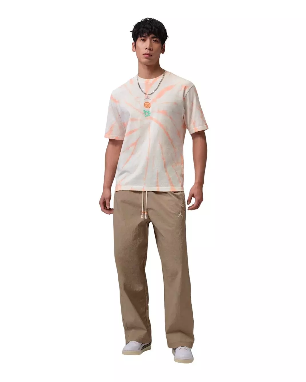 Jordan Men's Brooklyn Tie-Dye Global Mindfulness Festival T-Shirt - WHITE