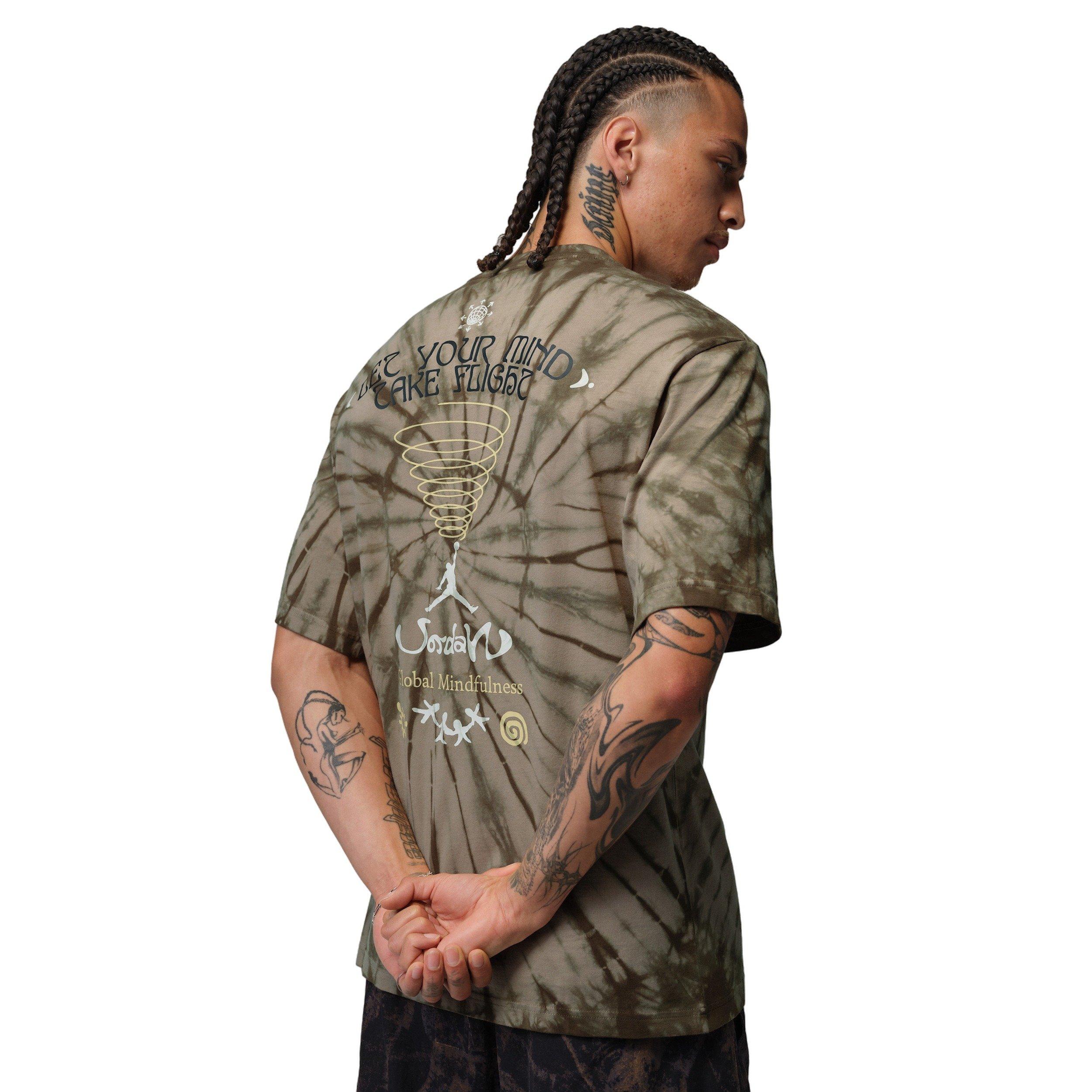 Jordan Men's Brooklyn Tie-Dye Global Mindfulness Festival T-Shirt - BROWN