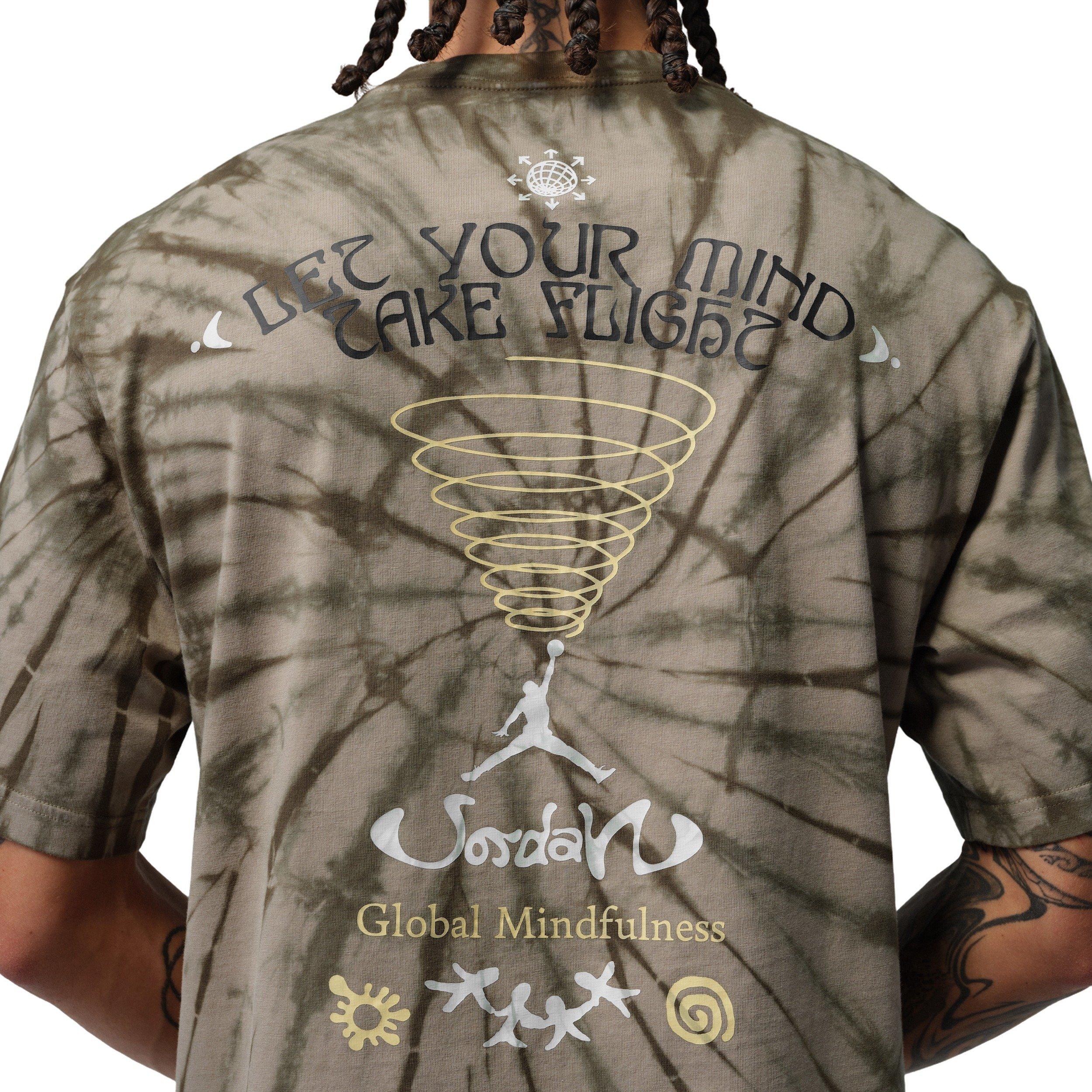 Jordan Men's Brooklyn Tie-Dye Global Mindfulness Festival T-Shirt - BROWN