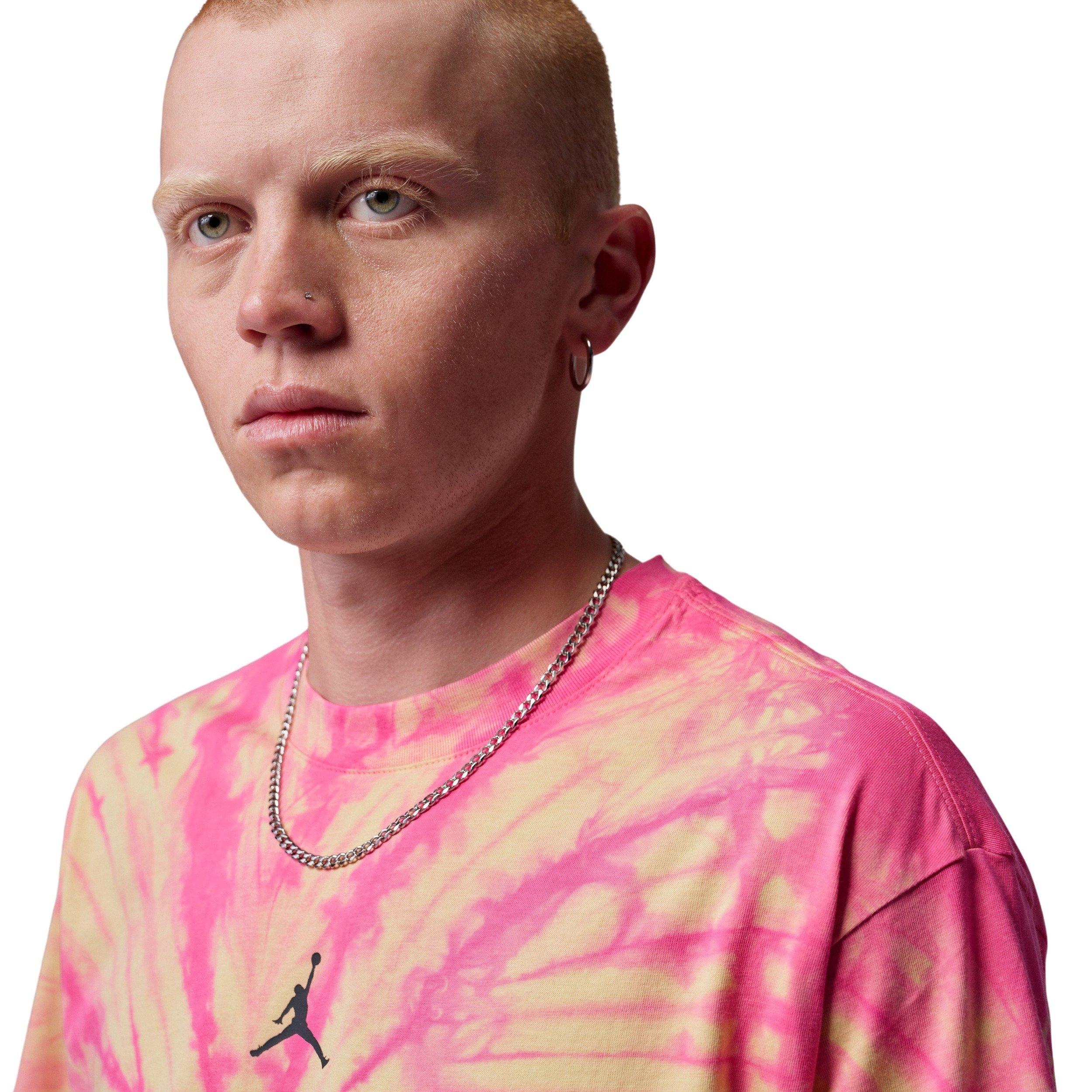 Jordan Men's Brooklyn Tie-Dye Global Mindfulness Festival T-Shirt - YELLOW/PINK Thumbnail View 3