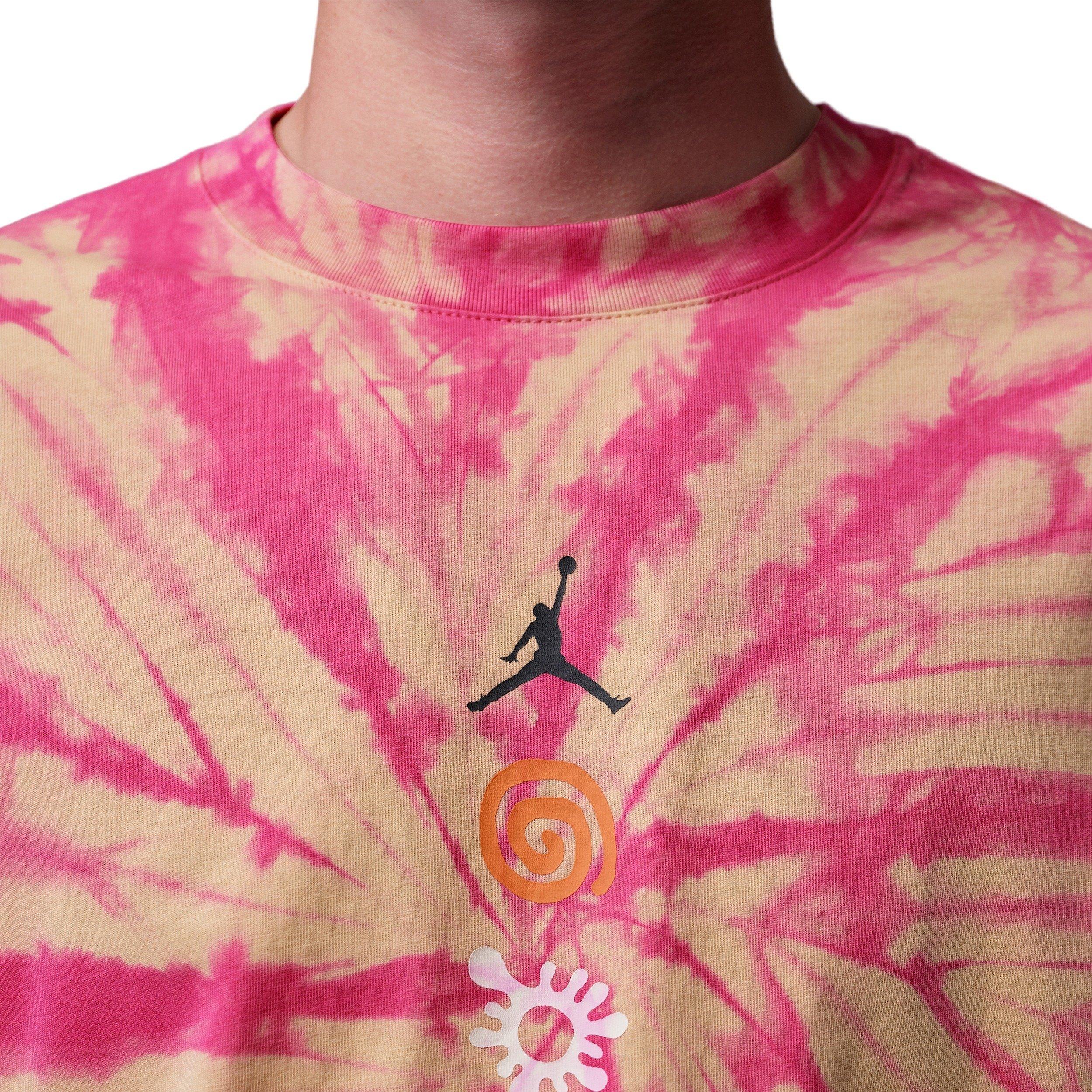 Jordan Men's Brooklyn Tie-Dye Global Mindfulness Festival T-Shirt - YELLOW/PINK Thumbnail View 4