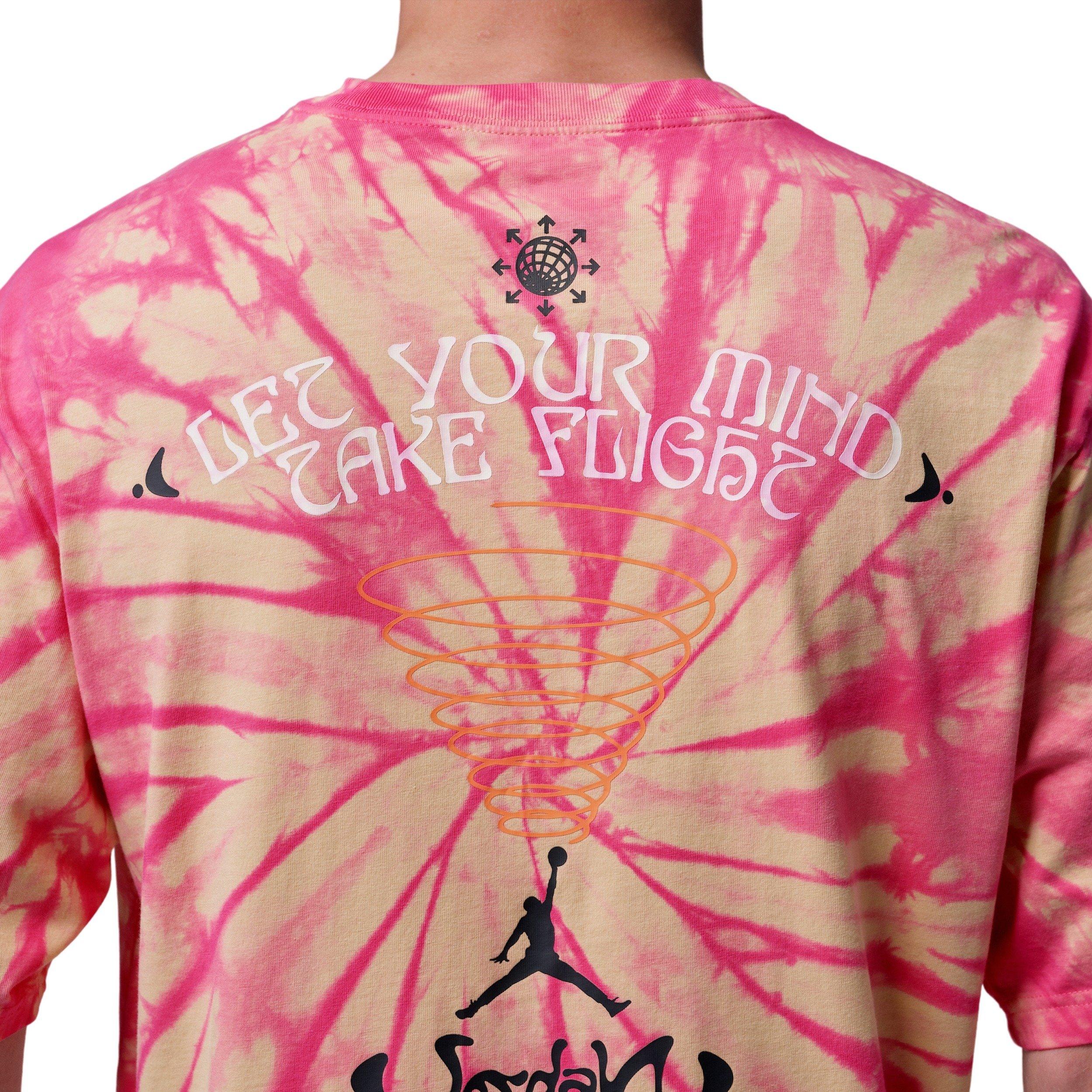 Jordan Men's Brooklyn Tie-Dye Global Mindfulness Festival T-Shirt - YELLOW/PINK Thumbnail View 5