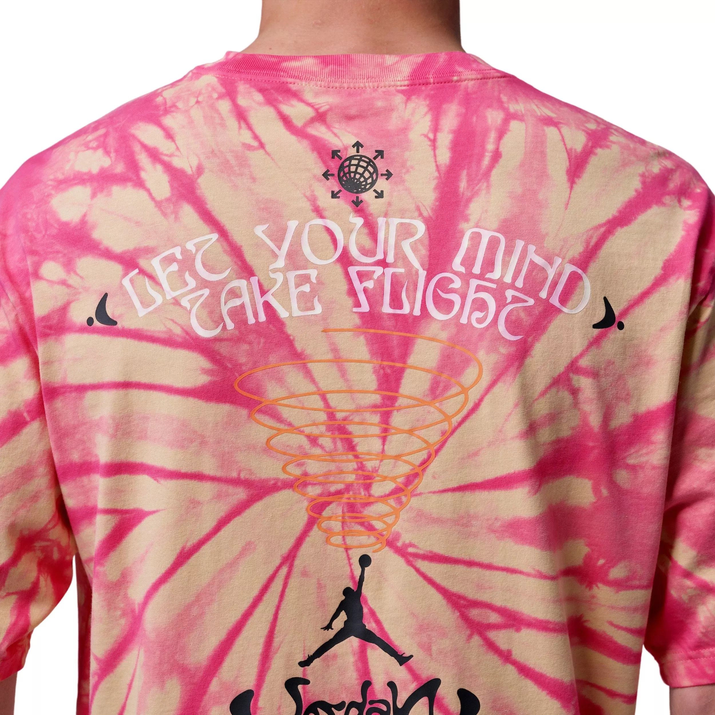 Jordan Men's Brooklyn Tie-Dye Global Mindfulness Festival T-Shirt - YELLOW/PINK